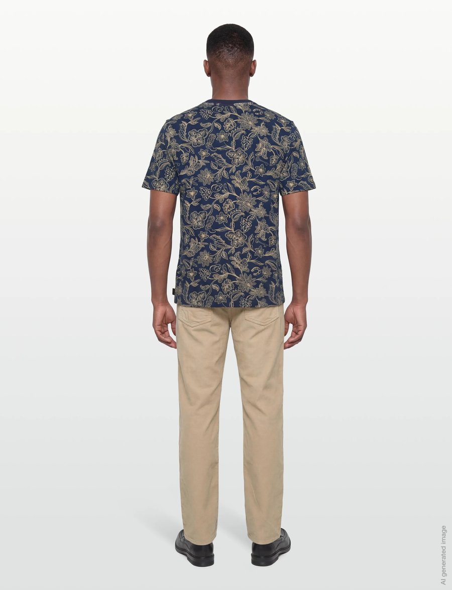 Scotch & Soda - Printed Regularfit Tshirt - lyhythihaiset - lucky bandana dress blues - 4