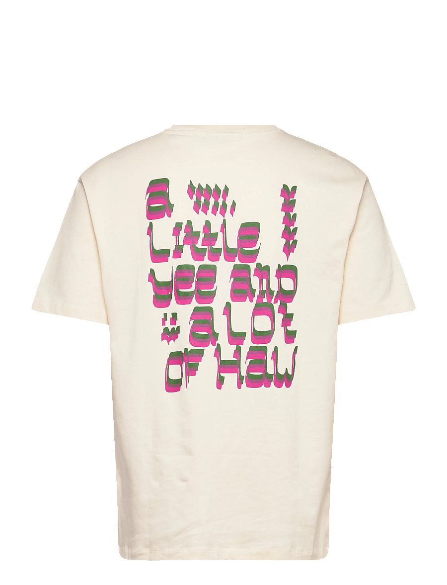 Scotch & Soda - Front And Back Artwork Relaxedfit Tshirt - kurzärmelige t-shirts - eggnog - 2