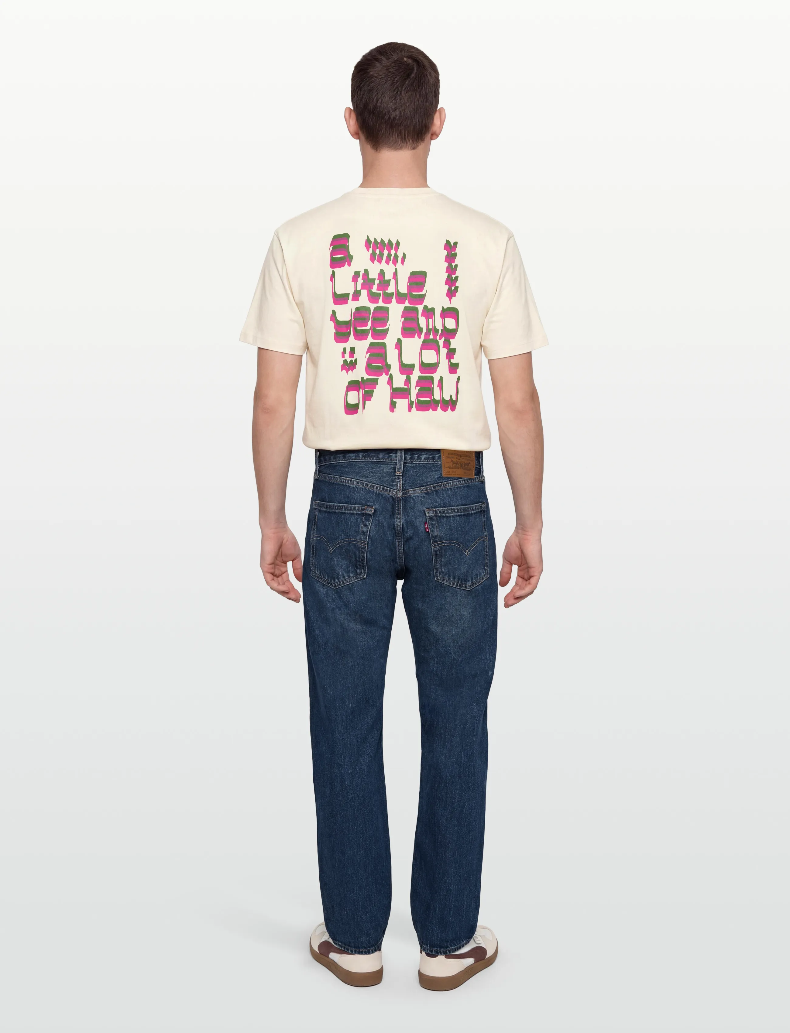 Scotch & Soda - Front And Back Artwork Relaxedfit Tshirt - kortärmade t-shirts - eggnog - 4
