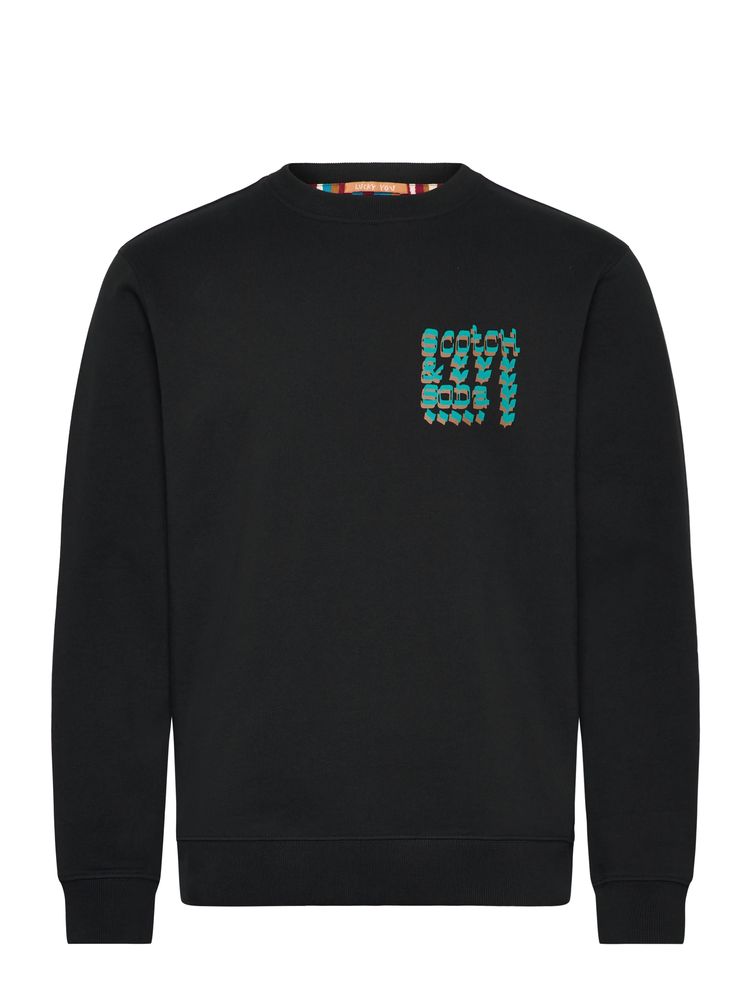 SCOTCH & SODA Front Und Back Artwork Regularfit Sweatshirt Schwarz - L - Herren