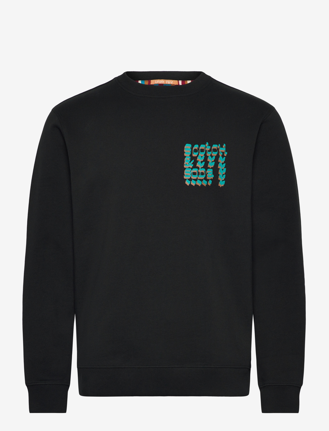 Scotch & Soda - Front And Back Artwork Regularfit Sweatshirt - sweatshirts - meteorite - 1