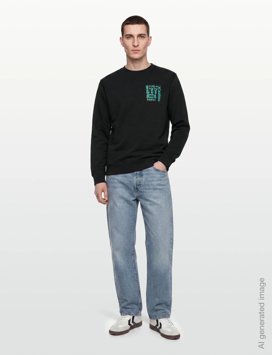 Scotch & Soda - Front And Back Artwork Regularfit Sweatshirt - sweatshirts - meteorite - 0