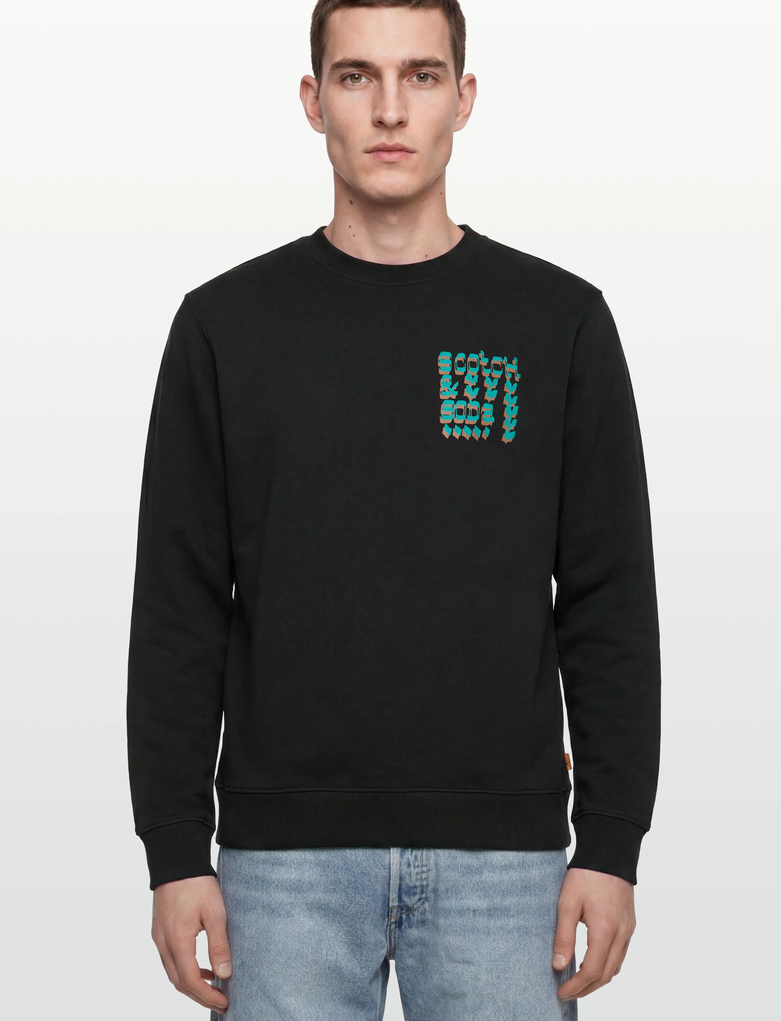 SCOTCH & SODA Front And Back Artwork Regularfit Sweatshirt herr – bild 2