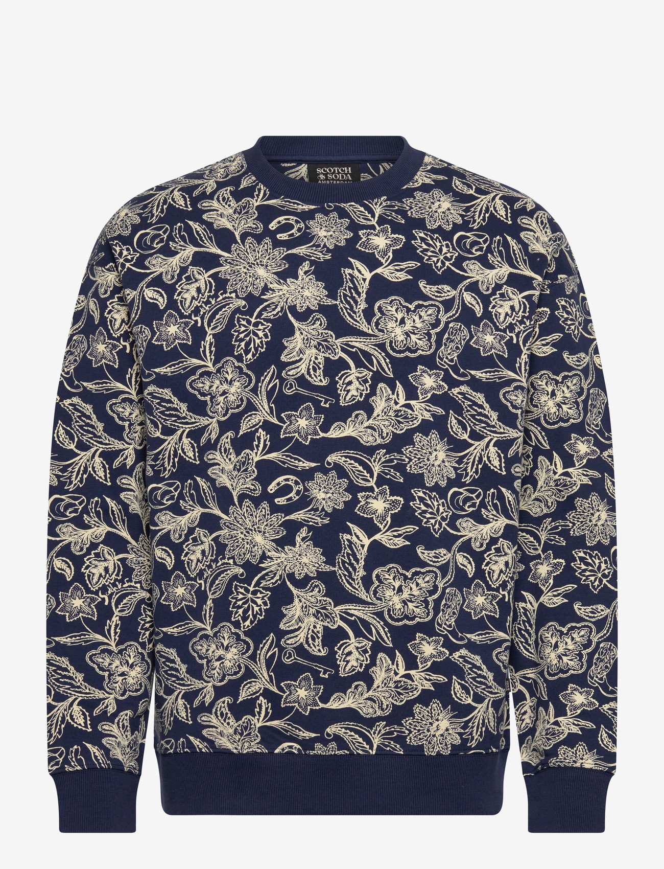 Scotch & Soda - Printed Relaxedfit Sweatshirt - sweatshirts - lucky bandana dress blues - 1