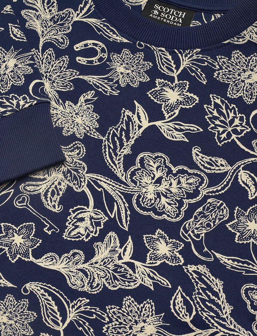 Scotch & Soda - Printed Relaxedfit Sweatshirt - sweatshirts - lucky bandana dress blues - 5