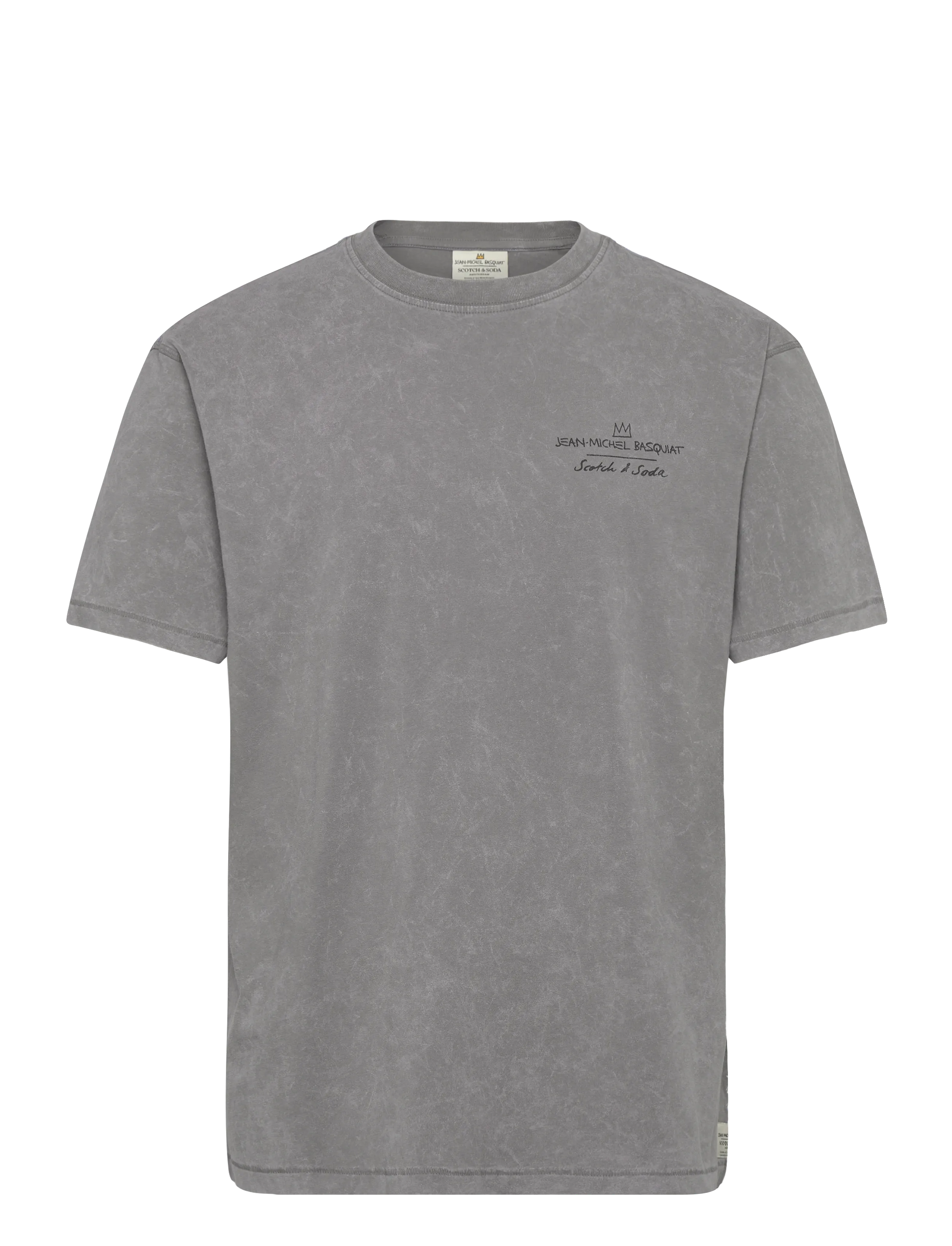 Scotch & Soda Basquiat Front And Back Artwork Relaxedfit Tshirt - T-shirts - STEEL GREY / grey
