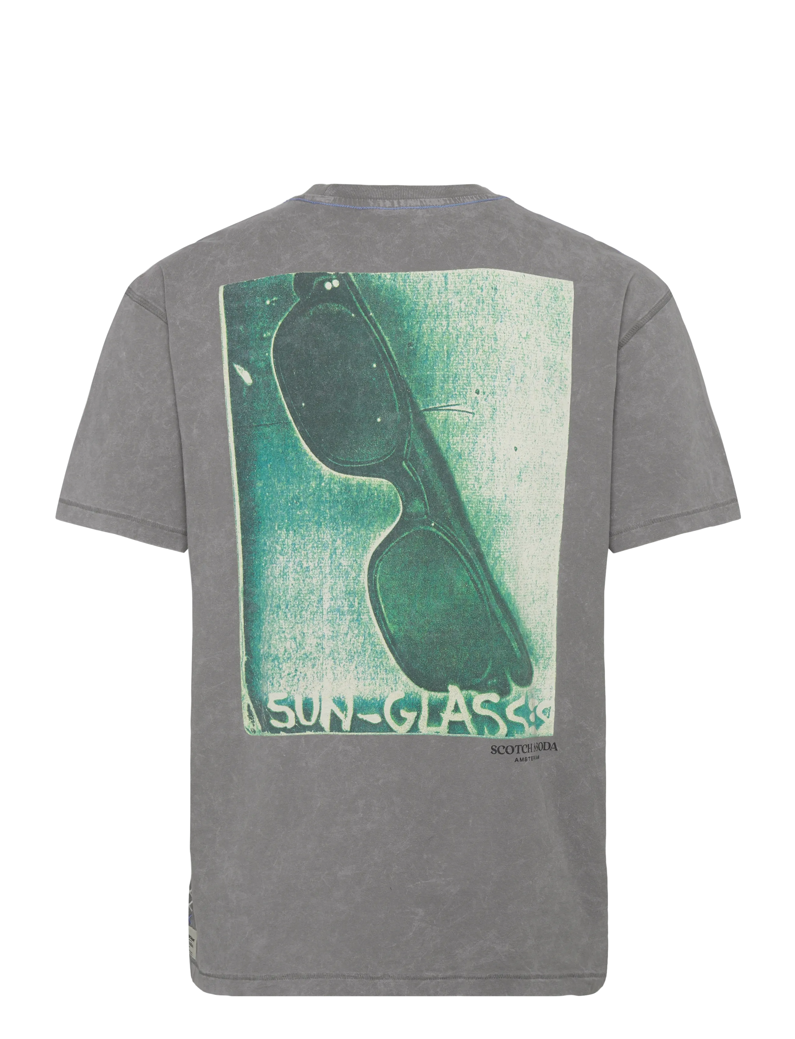 Scotch & Soda - Basquiat Front And Back Artwork Relaxedfit Tshirt - kortærmede t-shirts - steel grey - 2