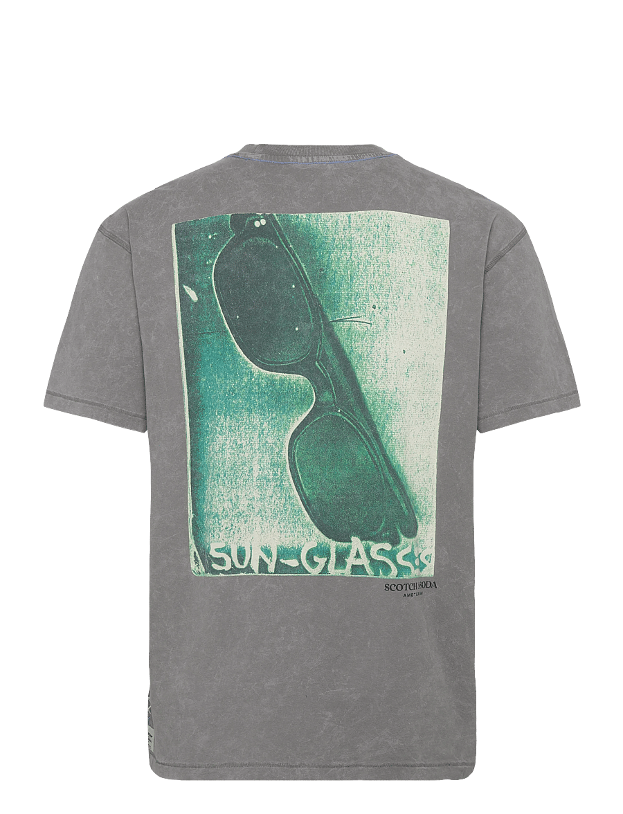 Scotch & Soda - Basquiat Front And Back Artwork Relaxedfit Tshirt - lühikeste varrukatega t-särgid - steel grey - 2