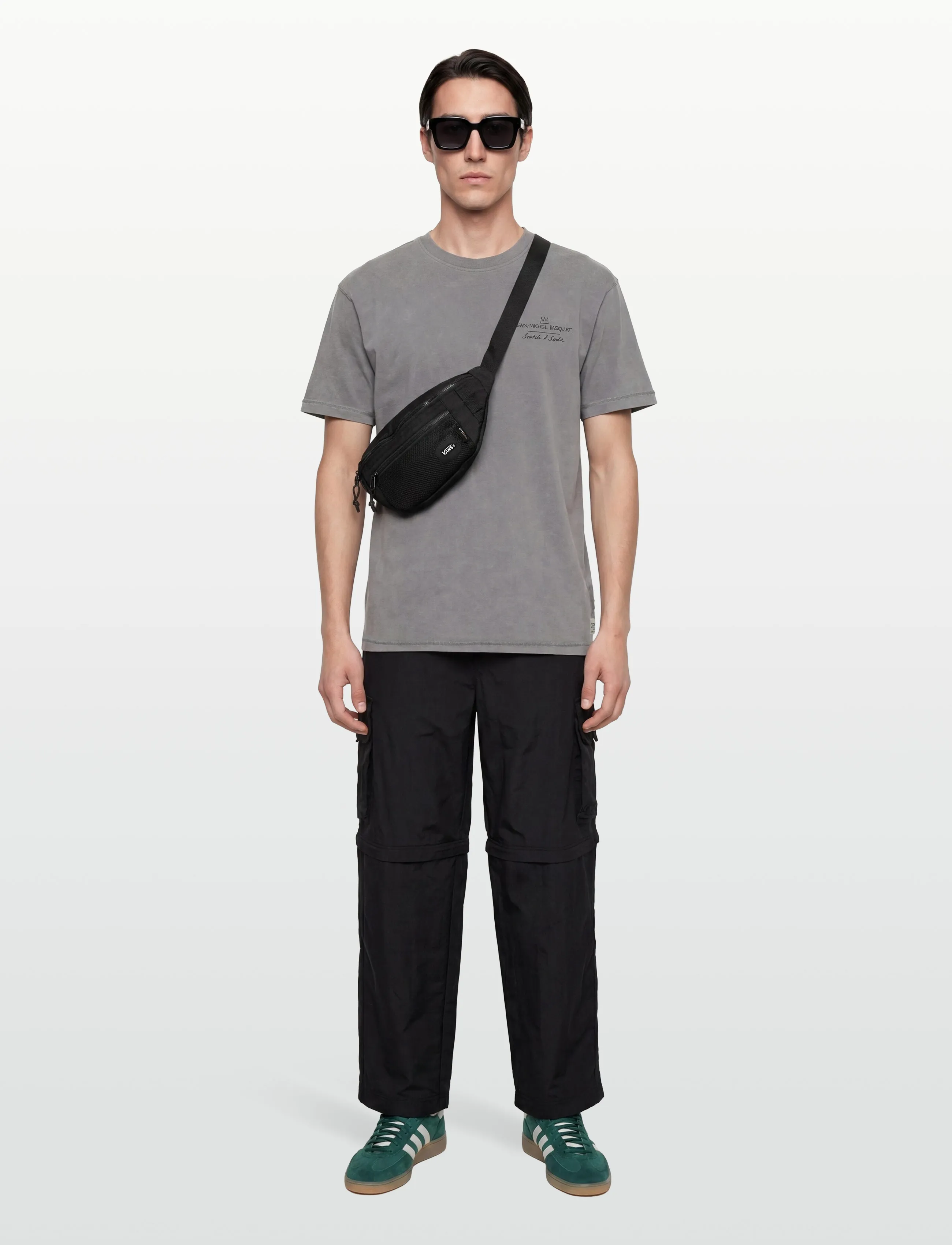 Scotch & Soda Basquiat Front And Back Artwork Relaxedfit Tshirt, M, Grey, T-Shirts > Kortærmede, Herre