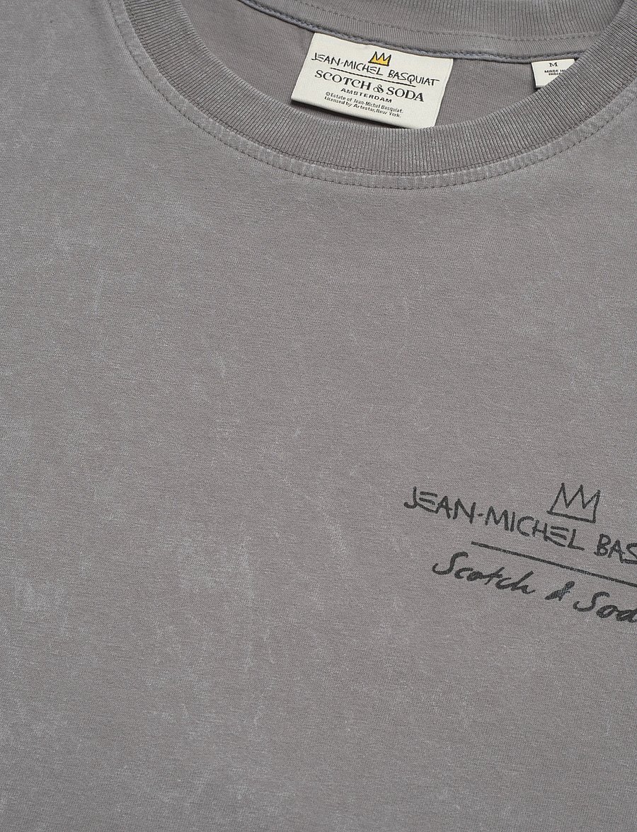 Scotch & Soda - Basquiat Front And Back Artwork Relaxedfit Tshirt - lühikeste varrukatega t-särgid - steel grey - 5