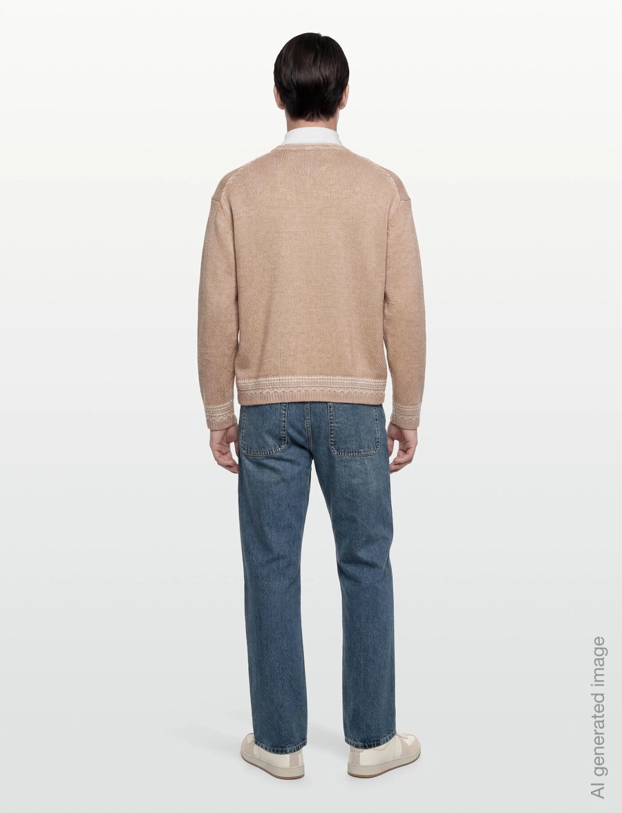 Scotch & Soda - Loosefit Jacquard Pullover - rundhals - amphora - 4
