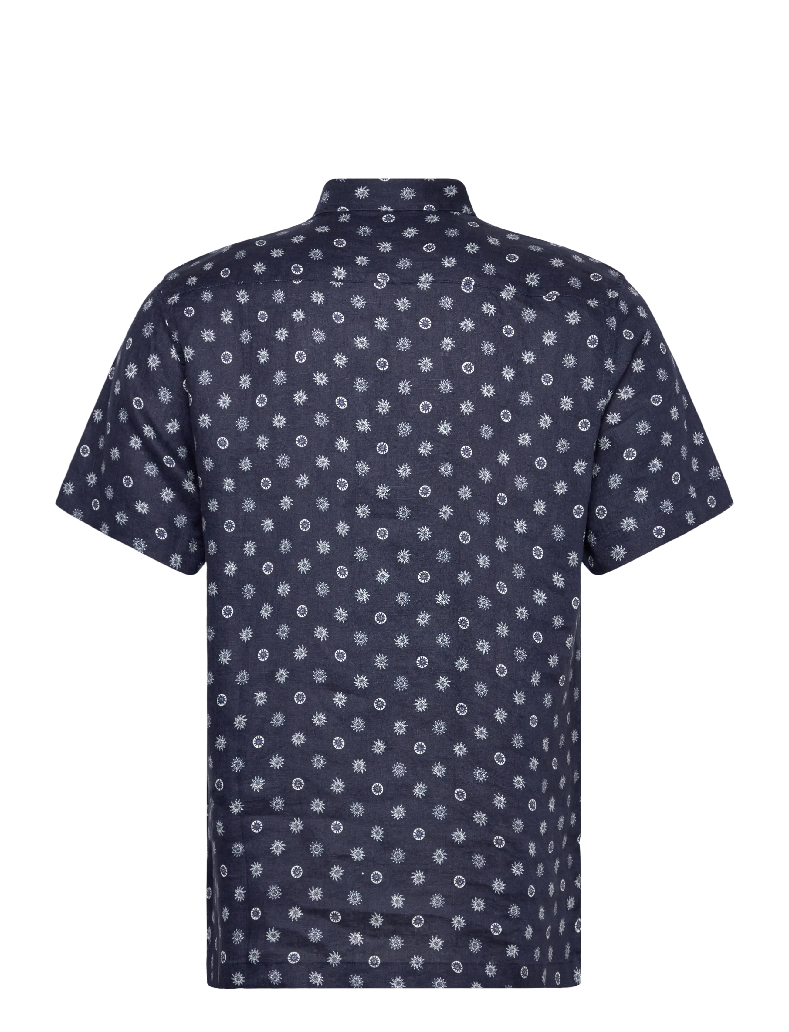 Scotch & Soda - Printed Linen Regularfit Shortsleeved Shirt - pattern shirts - foulard dress blues - 1