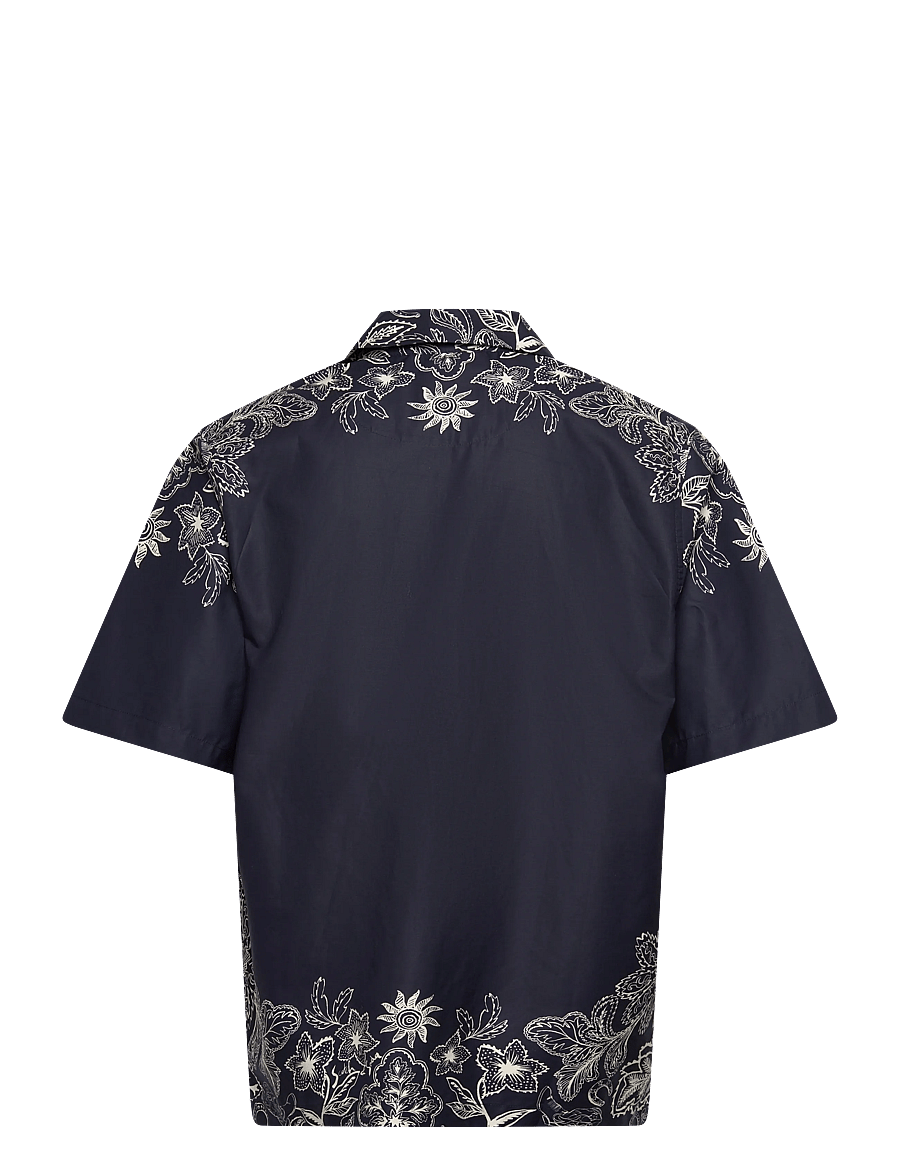 Scotch & Soda - Printed Lyocell Relaxedfit Shortsleeved Shirt - kuviolliset paidat - horse bandana dress blues - 2