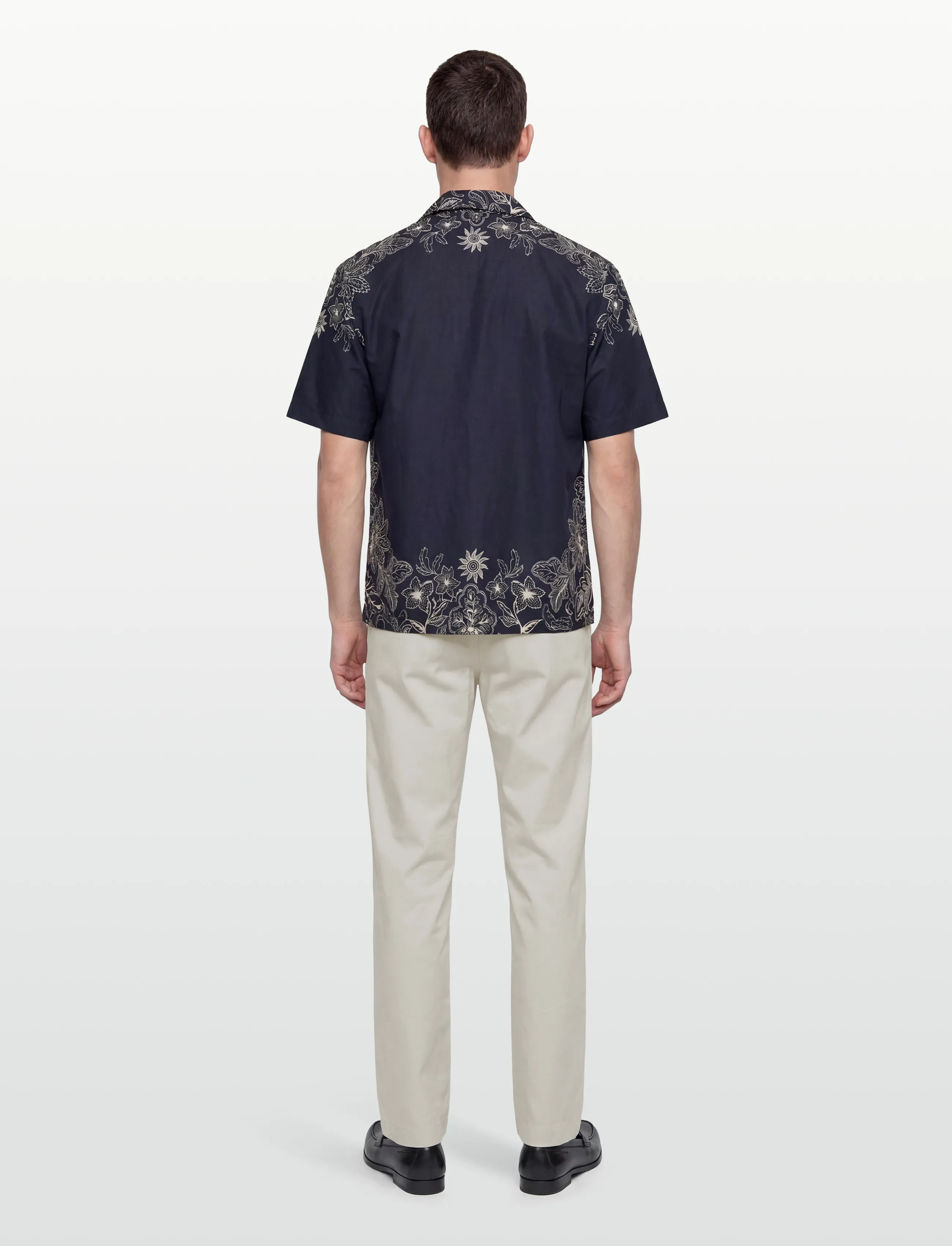 Scotch & Soda - Printed Lyocell Relaxedfit Shortsleeved Shirt - kuviolliset paidat - horse bandana dress blues - 4
