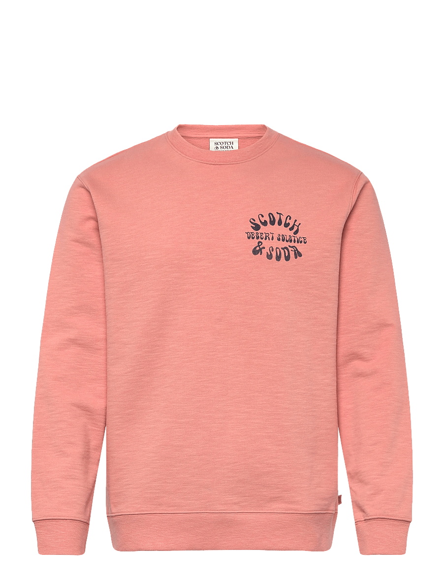 Scotch & Soda - Left Chest Logo Regularfit Sweatshirt - hettupeysur - canyon clay - 1
