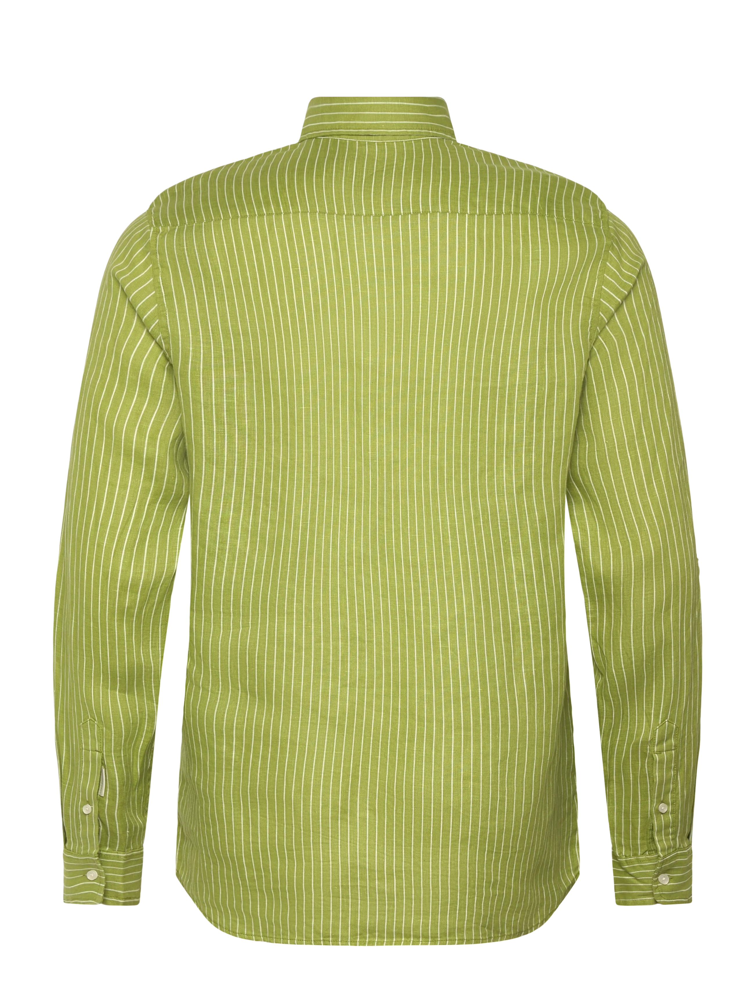 Scotch & Soda - Linen Striped Regularfit Shirt - gestreifte hemden - white green oasis stripe - 1