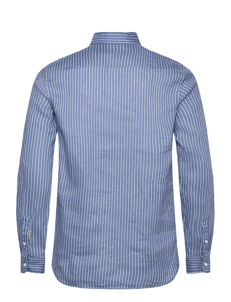 Scotch & Soda - Linen Striped Regularfit Shirt - stribede skjorter - infinity white stripe - 1