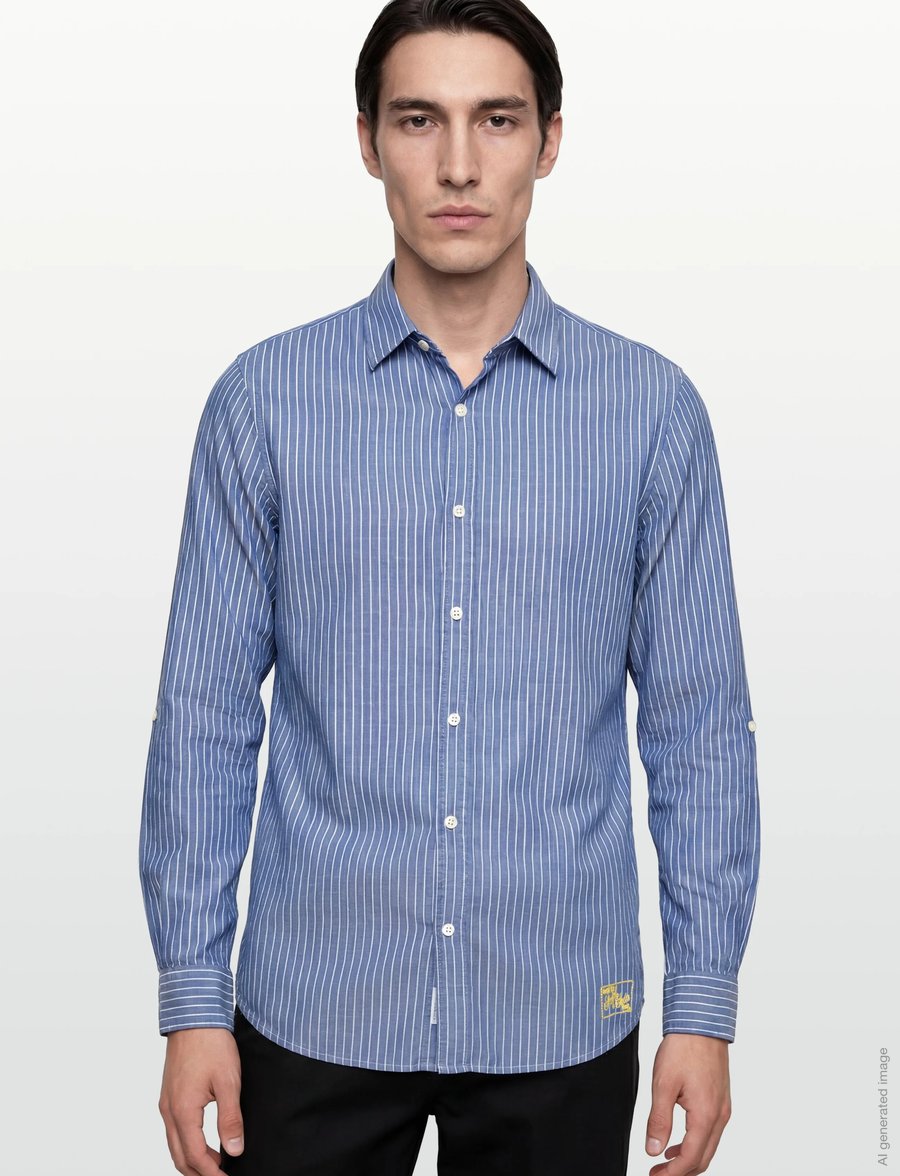 Scotch & Soda - Linen Striped Regularfit Shirt - gestreifte hemden - infinity white stripe - 4