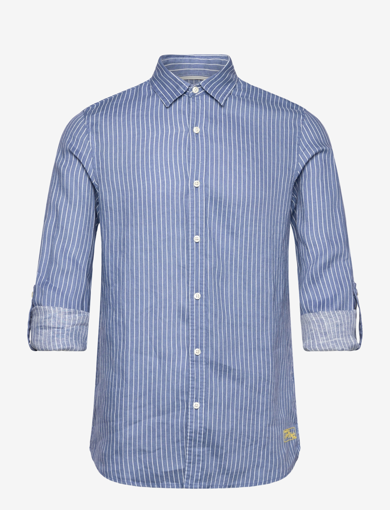Scotch & Soda - Linen Striped Regularfit Shirt - stribede skjorter - infinity white stripe - 2
