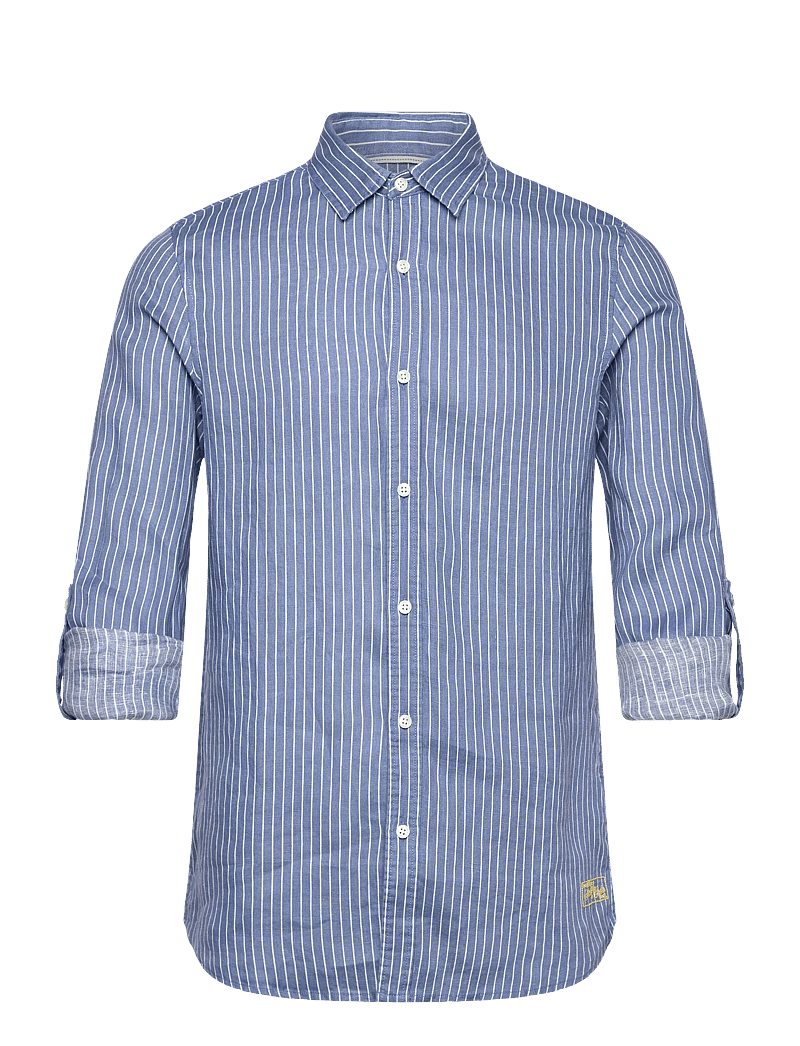 Scotch & Soda - Linen Striped Regularfit Shirt - stribede skjorter - infinity white stripe - 2