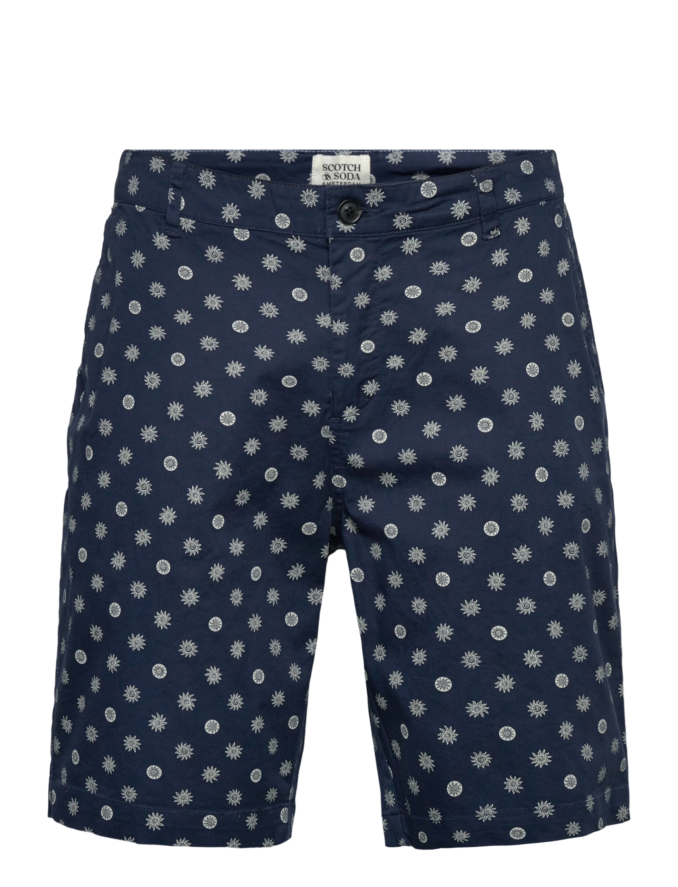 SCOTCH & SODA Stuart Printed Stretch Baumwolle Chino Shorts Navy - XL - Herren
