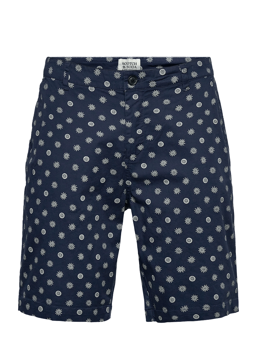Scotch & Soda - Stuart Printed Stretch Cotton Chino Shorts - freizeitshorts - foulard dress blues - 1