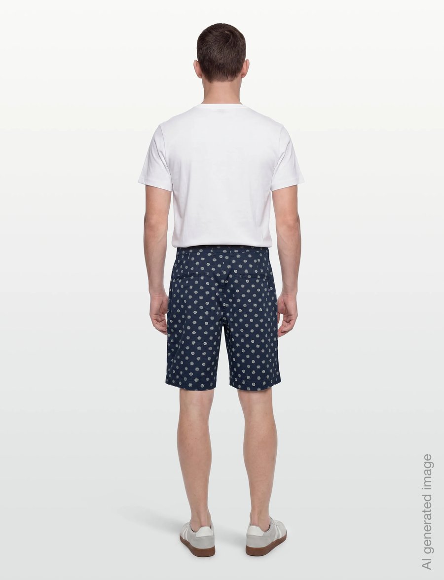 Scotch & Soda - Stuart Printed Stretch Cotton Chino Shorts - freizeitshorts - foulard dress blues - 4
