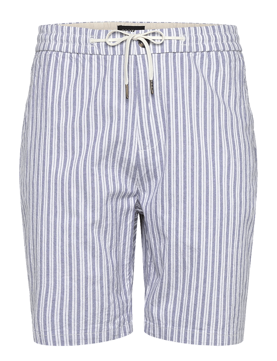 Scotch & Soda - Fave Cottonlinen Yarndyed Regularfit Bermuda Shorts - hørshorts - infinity stripe - 0
