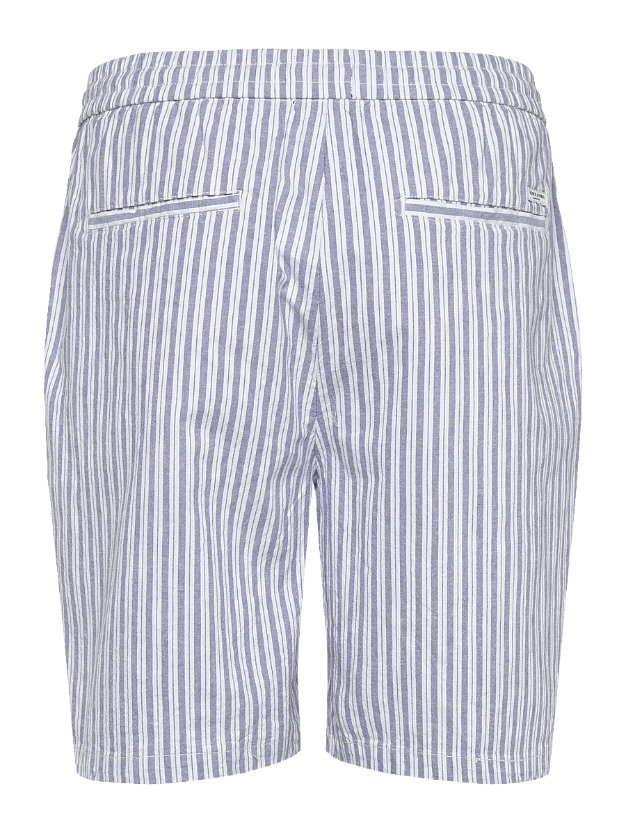 Scotch & Soda - Fave Cottonlinen Yarndyed Regularfit Bermuda Shorts - hørshorts - infinity stripe - 1