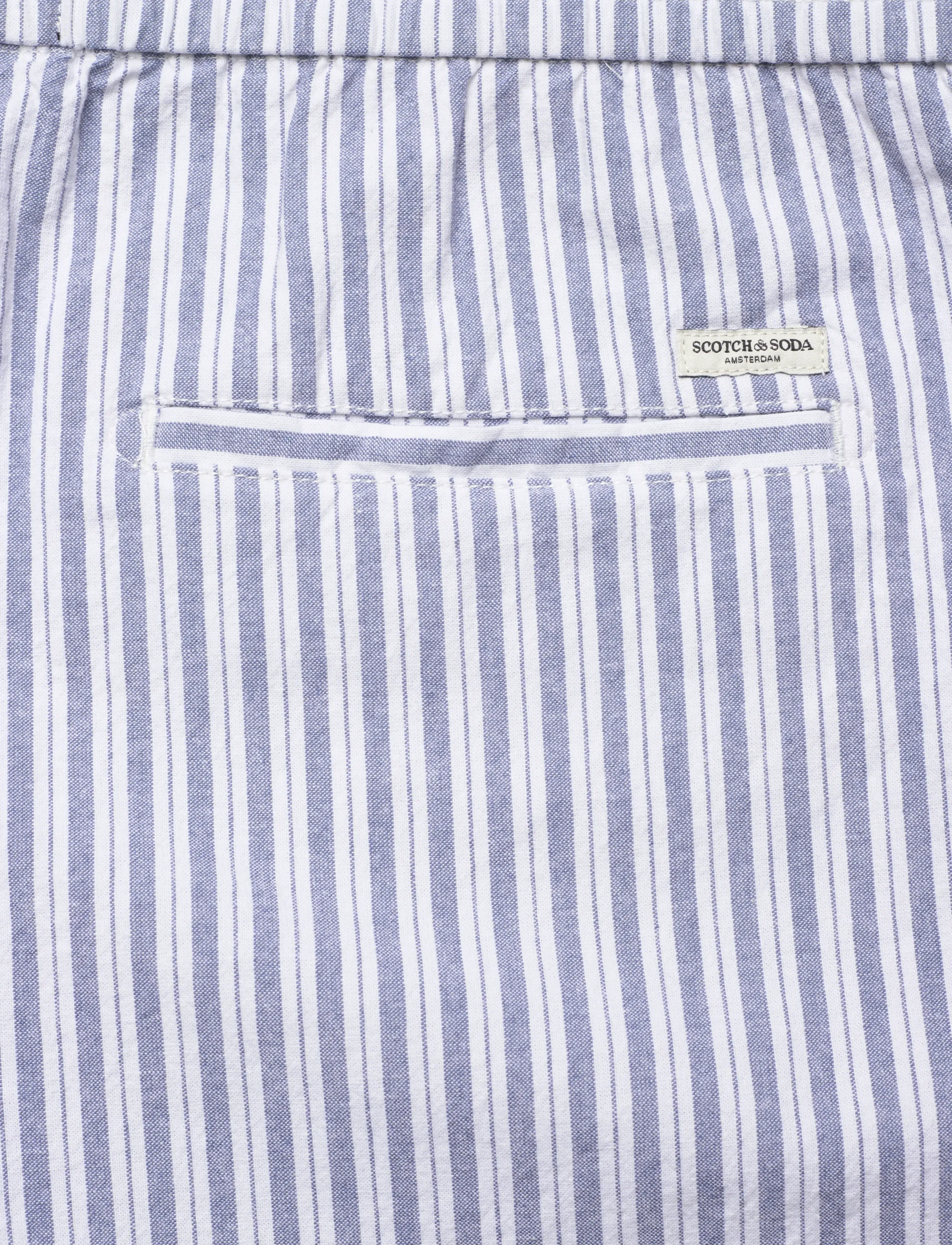 Scotch & Soda - Fave Cottonlinen Yarndyed Regularfit Bermuda Shorts - hørshorts - infinity stripe - 4