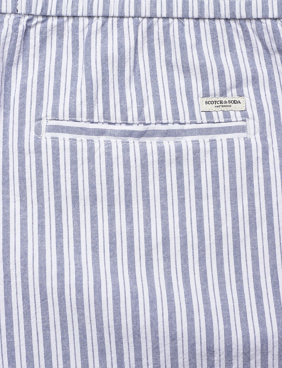 Scotch & Soda - Fave Cottonlinen Yarndyed Regularfit Bermuda Shorts - hørshorts - infinity stripe - 4