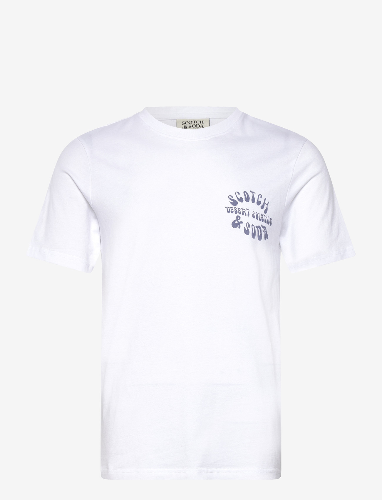 Scotch & Soda - Left Chest Artwork Regularfit Tshirt - lühikeste varrukatega t-särgid - bright white - 0