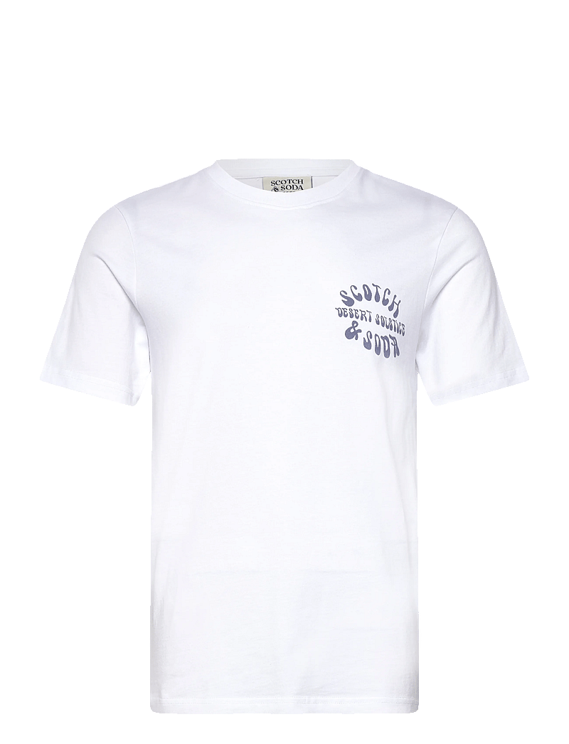 Scotch & Soda - Left Chest Artwork Regularfit Tshirt - lühikeste varrukatega t-särgid - bright white - 0