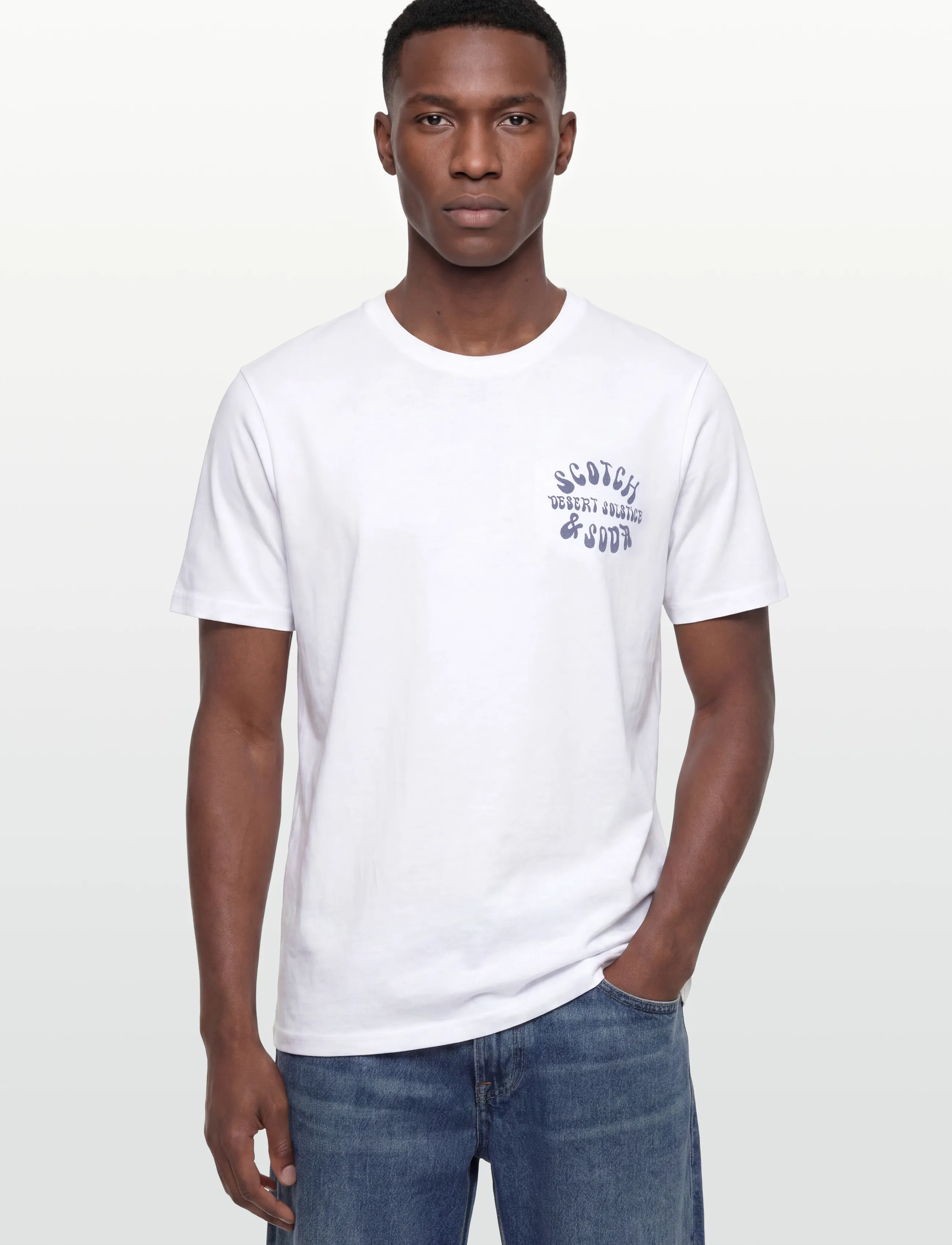 SCOTCH & SODA Left Chest Artwork Regularfit Tshirt t-shirts med tryck herr – bild 2