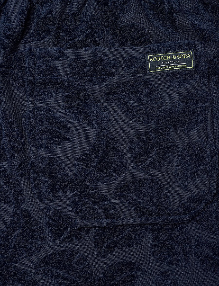 Scotch & Soda - Fave Terry Jacquard Relaxedfit Bermuda Shorts - shorts en molleton - pageant blue - 4
