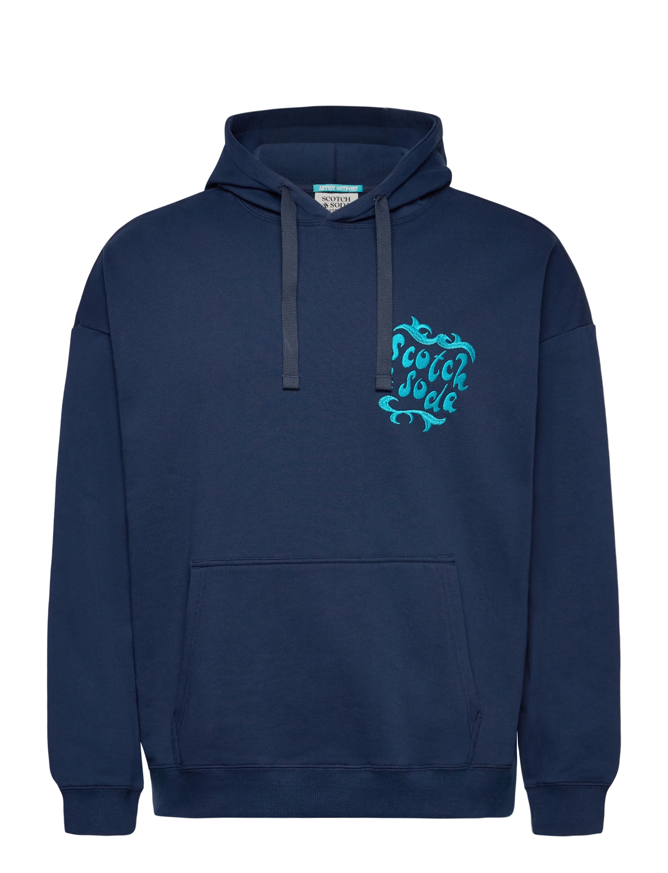 Scotch & Soda Front And Back Artwork Loosefit Hoodie - Dressipluusid - PAGEANT BLUE / navy