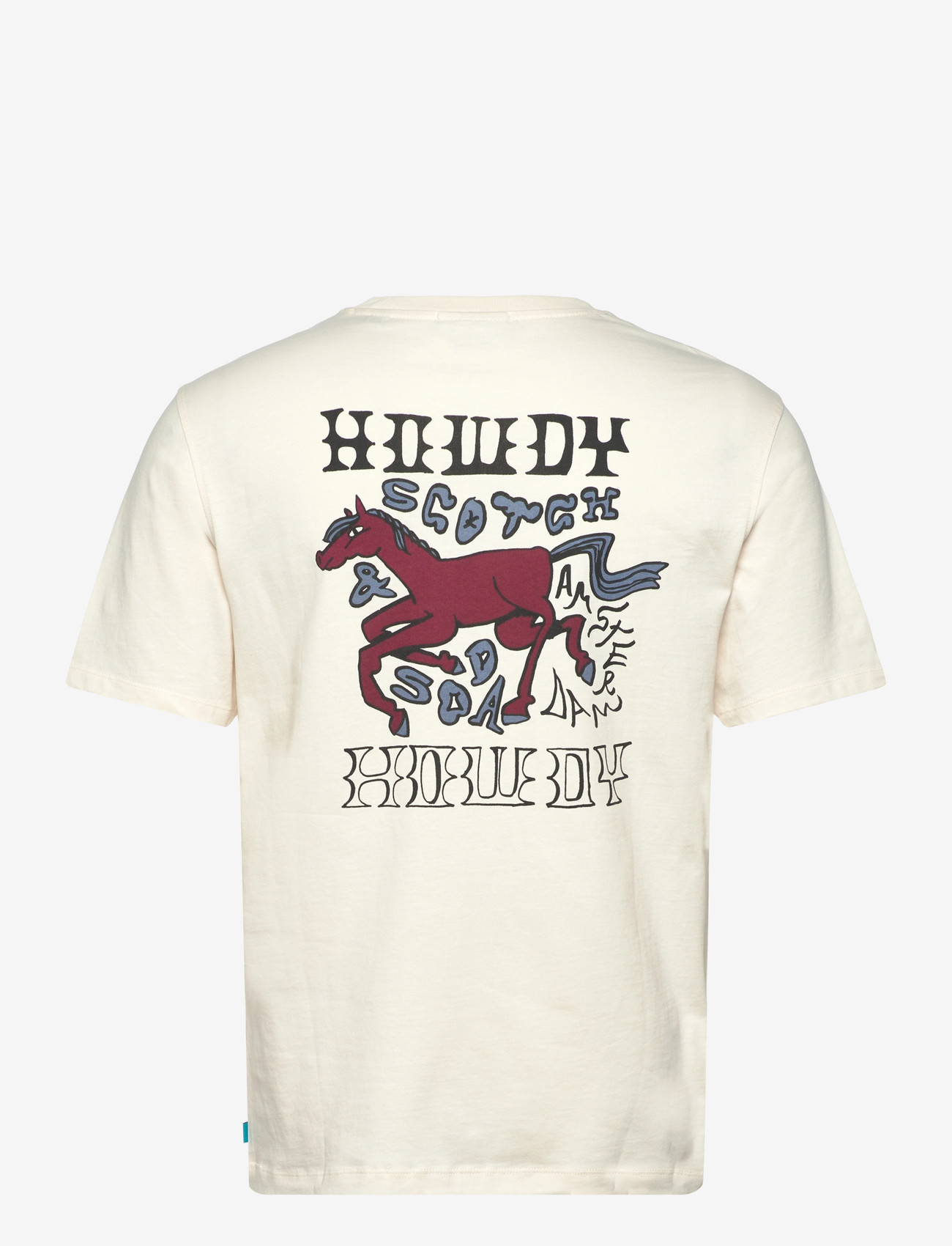 Scotch & Soda - Front And Back Artwork Regularfit Tshirt - kortærmede t-shirts - eggnog - 1