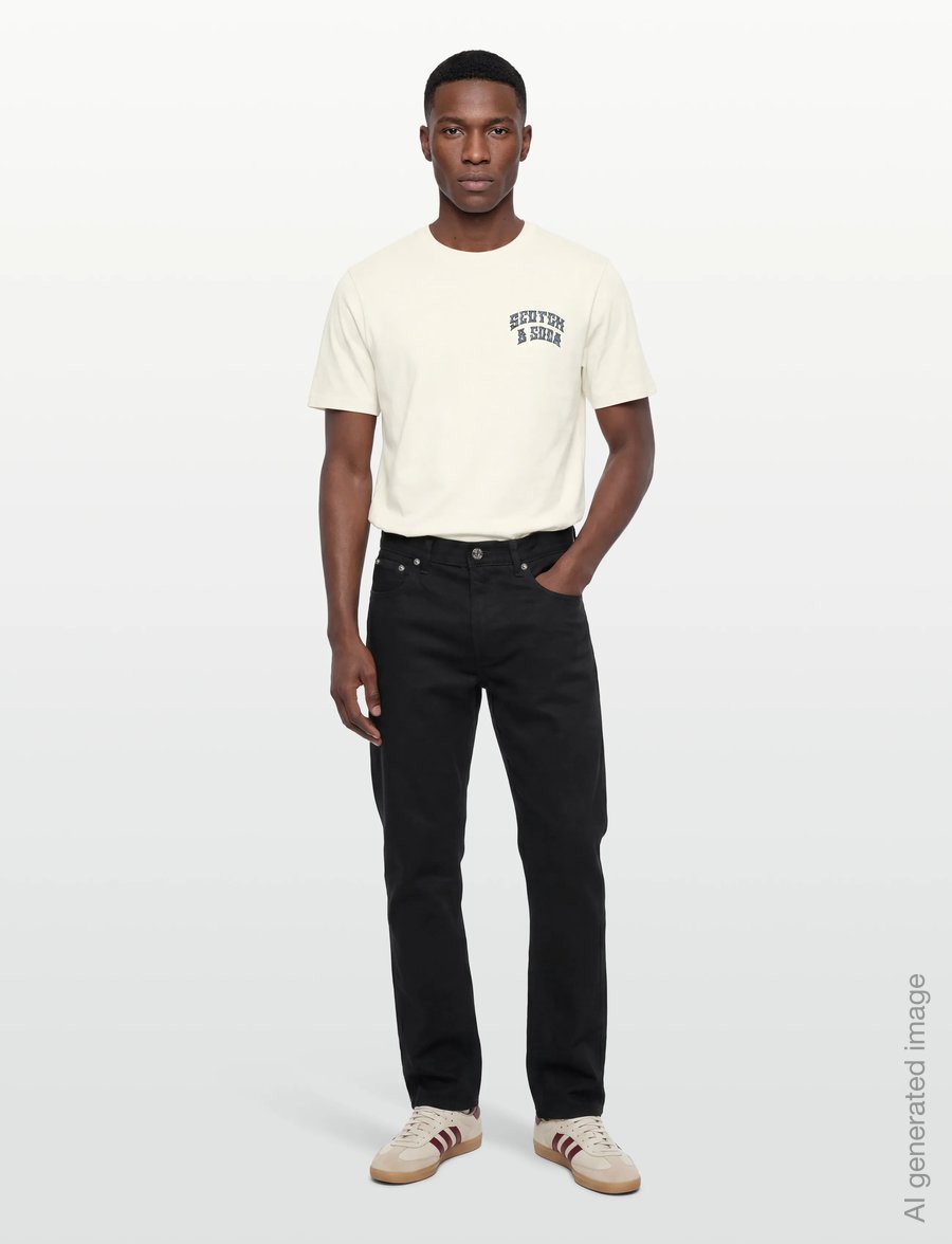Scotch & Soda - Front And Back Artwork Regularfit Tshirt - kortærmede t-shirts - eggnog - 0