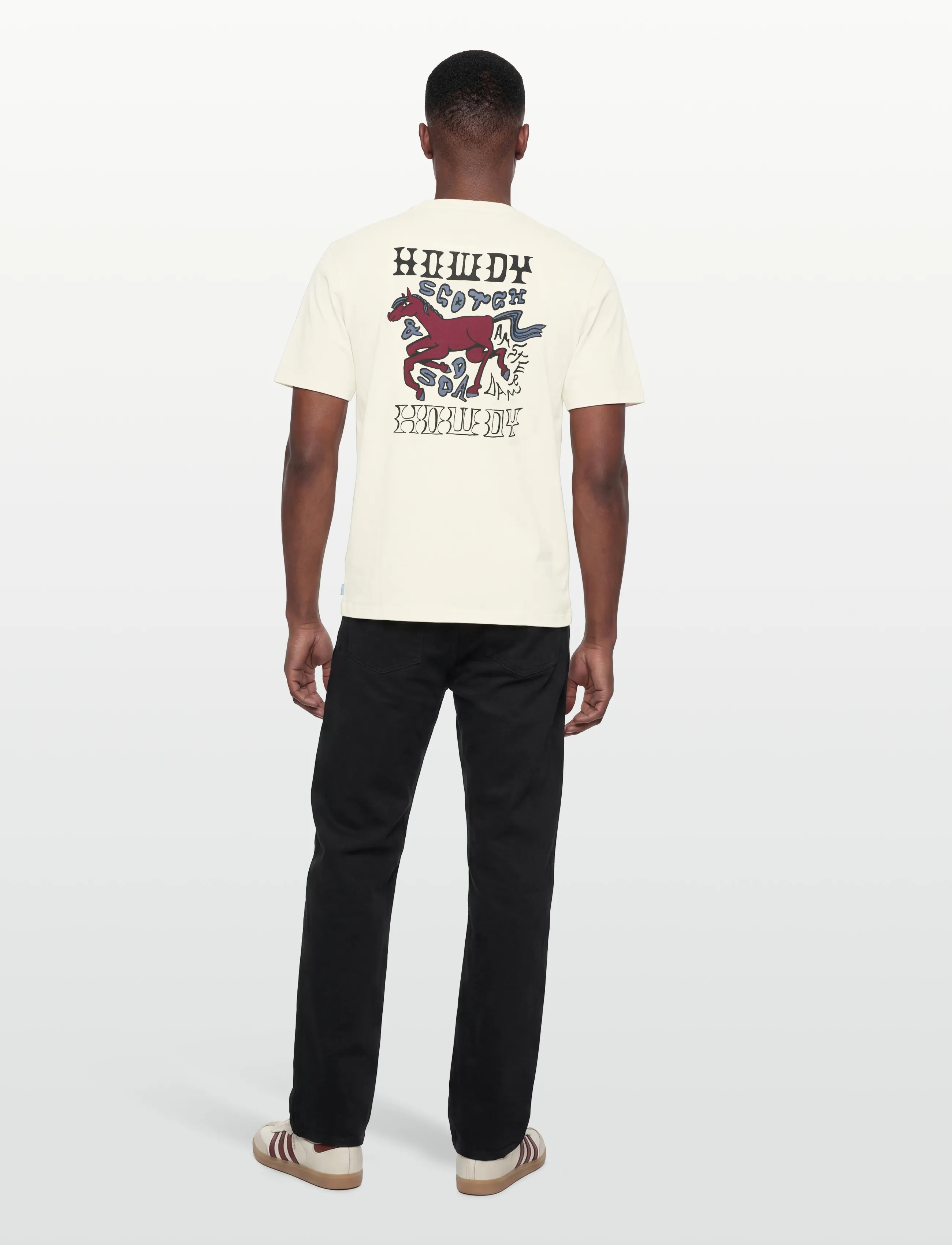 Scotch & Soda - Front And Back Artwork Regularfit Tshirt - lyhythihaiset - eggnog - 4