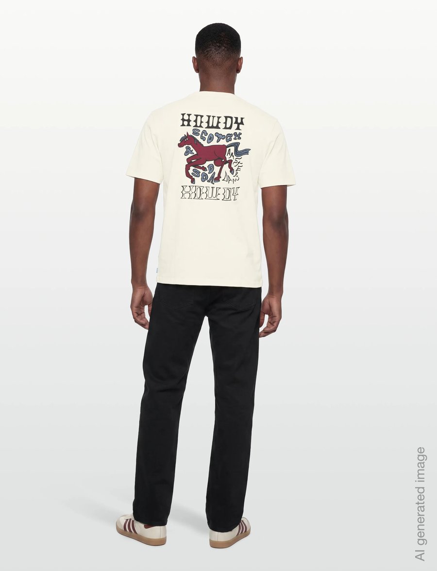 Scotch & Soda - Front And Back Artwork Regularfit Tshirt - kortærmede t-shirts - eggnog - 4