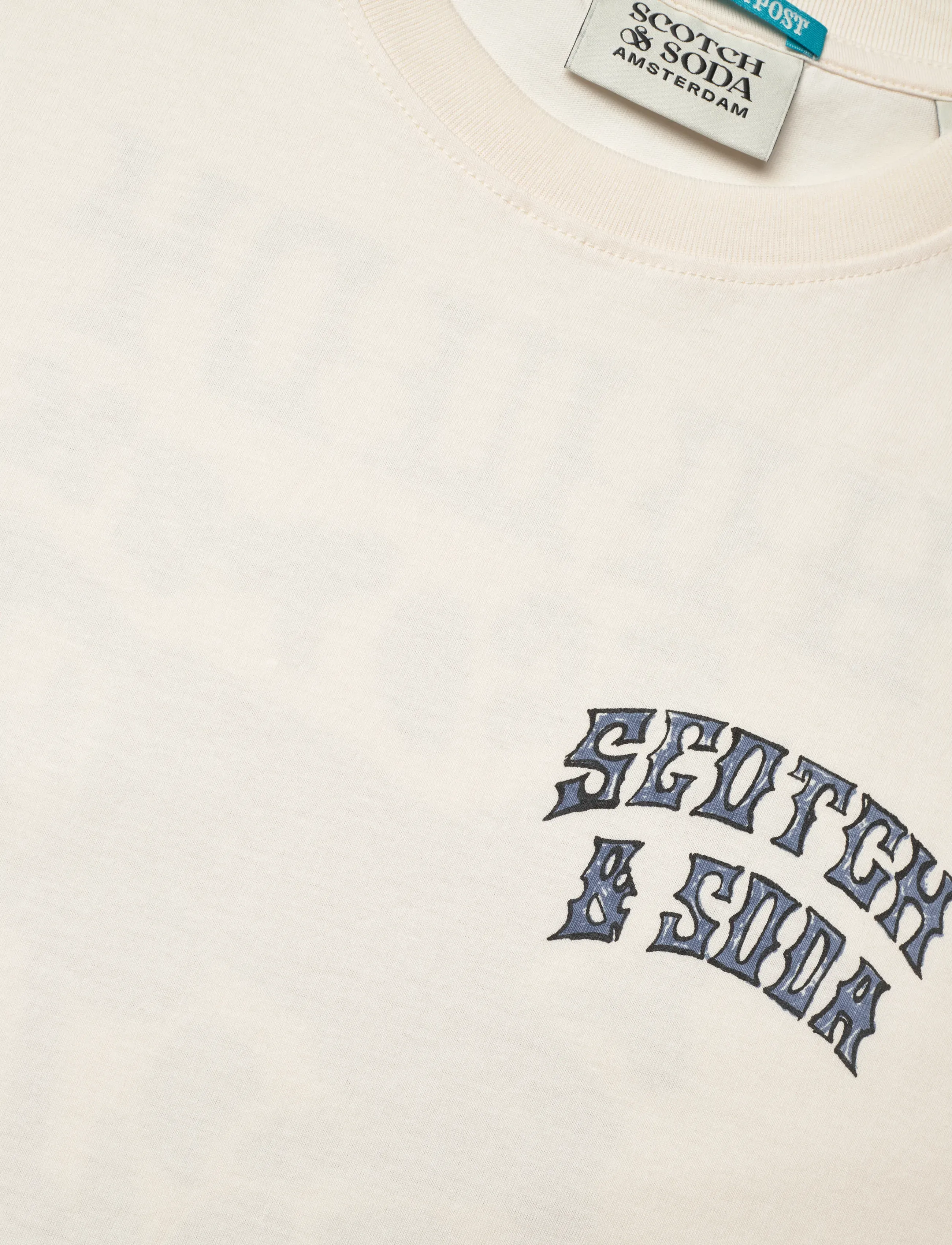 Scotch & Soda - Front And Back Artwork Regularfit Tshirt - lyhythihaiset - eggnog - 5