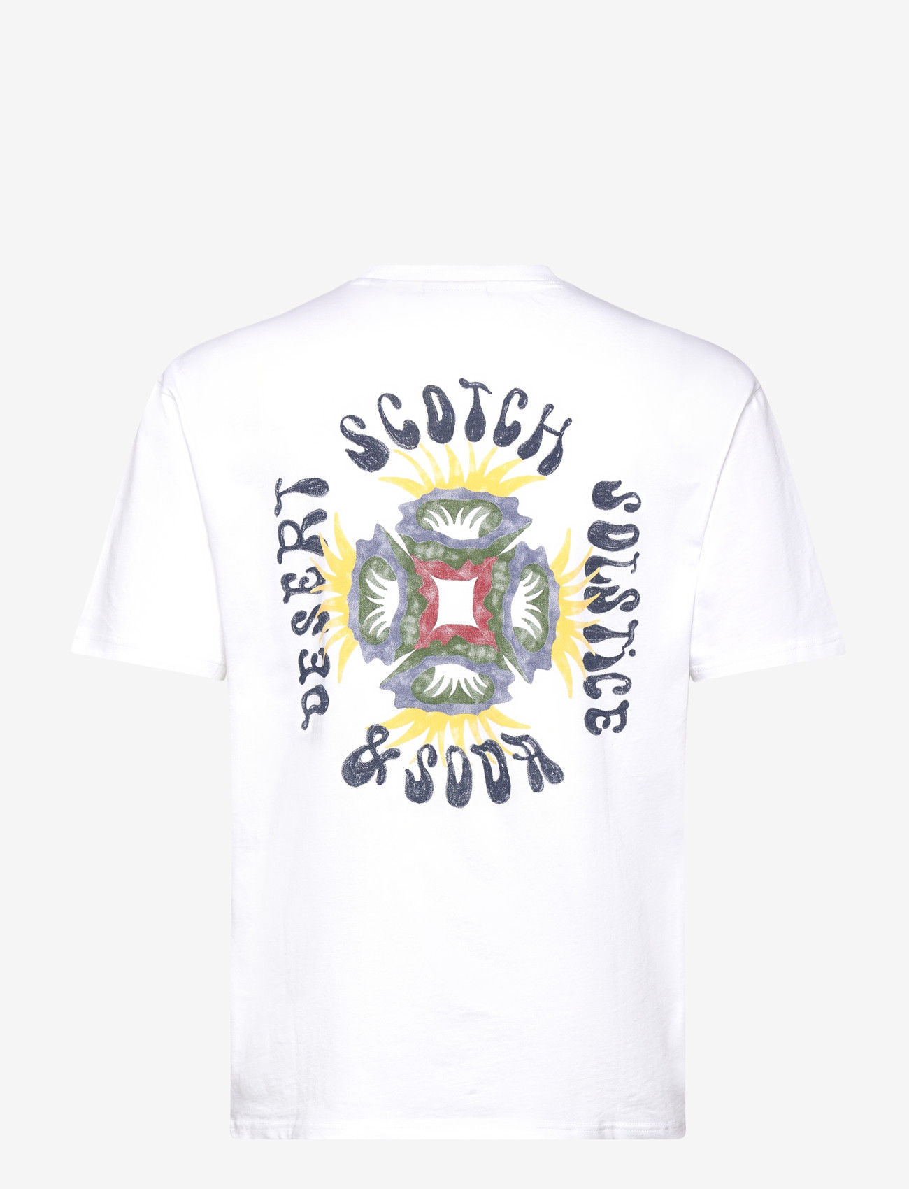 Scotch & Soda - Front And Back Artwork Relaxedfit Tshirt - kortærmede t-shirts - bright white - 1