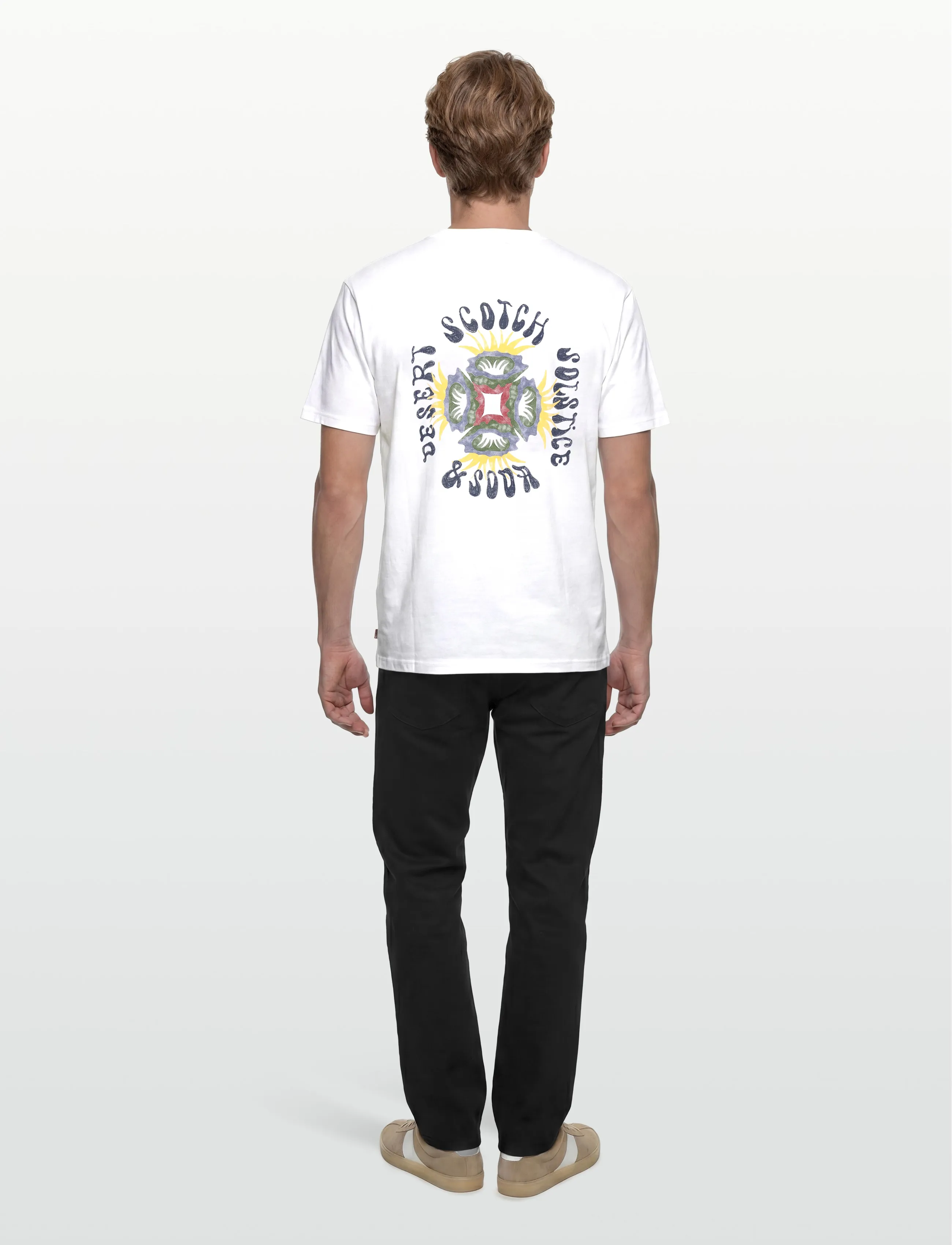 Scotch & Soda - Front And Back Artwork Relaxedfit Tshirt - lyhythihaiset - bright white - 4