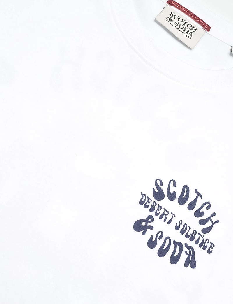 Scotch & Soda - Front And Back Artwork Relaxedfit Tshirt - kortærmede t-shirts - bright white - 2