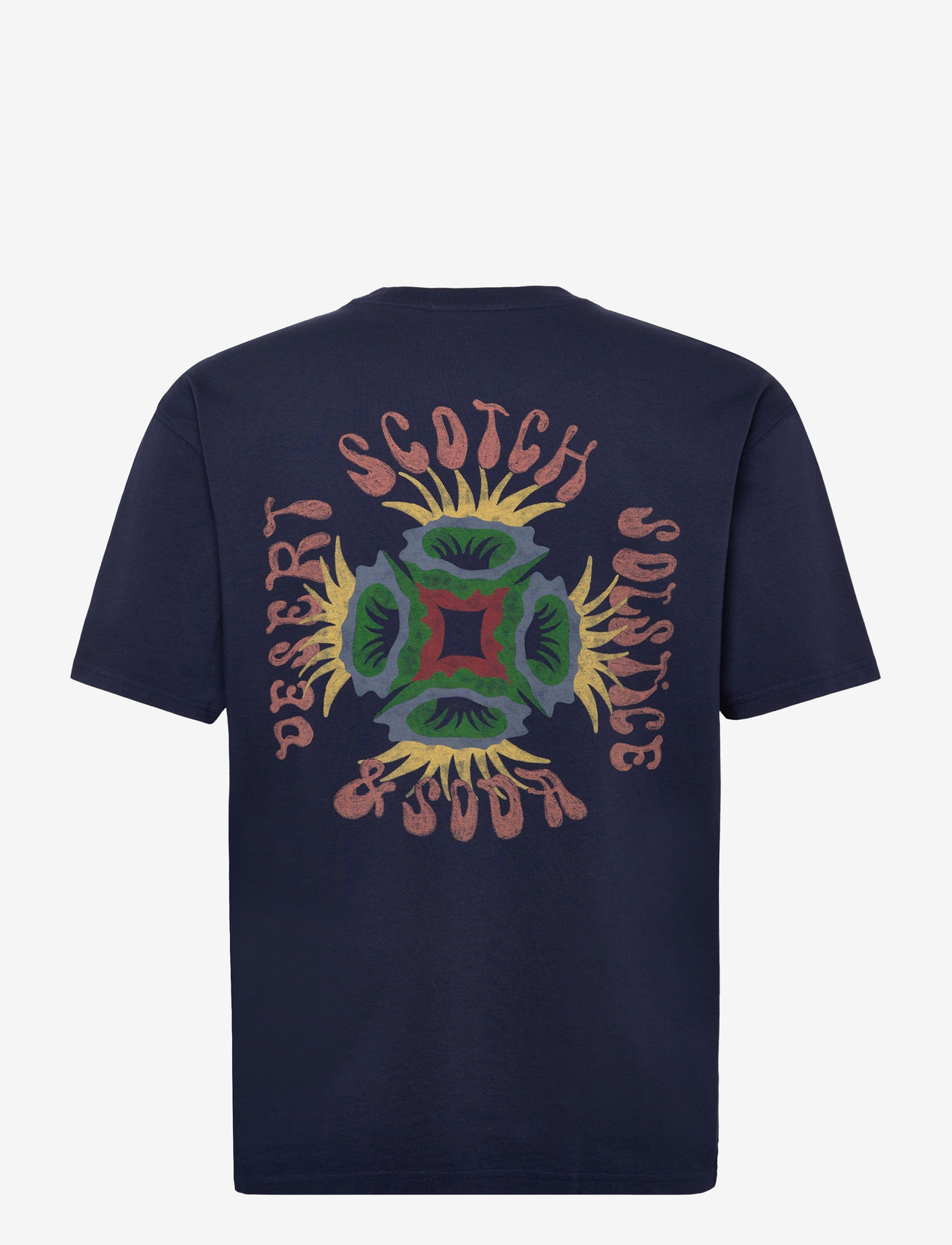 Scotch & Soda - Front And Back Artwork Relaxedfit Tshirt - kortærmede t-shirts - pageant blue - 1