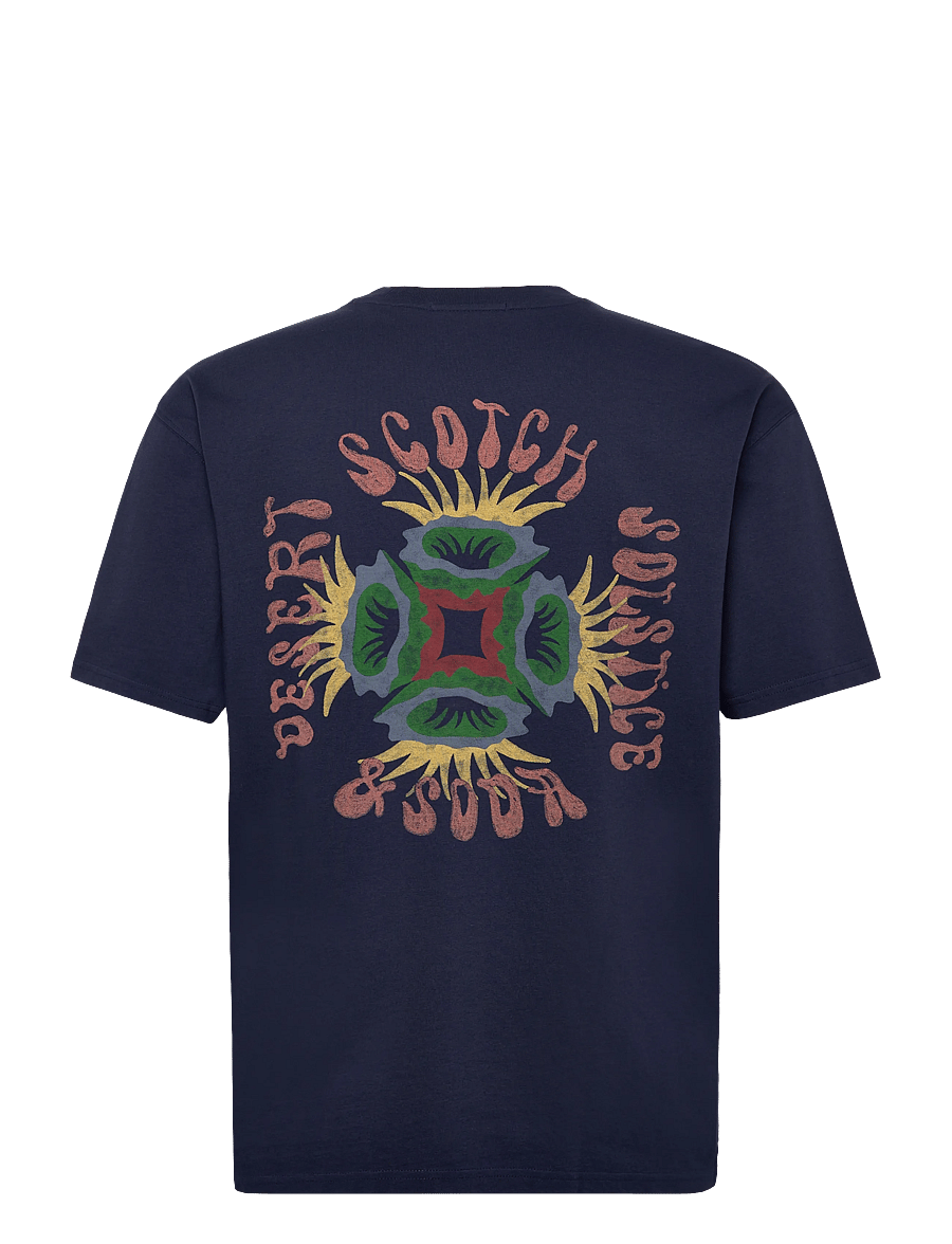 Scotch & Soda - Front And Back Artwork Relaxedfit Tshirt - kurzärmelige t-shirts - pageant blue - 2