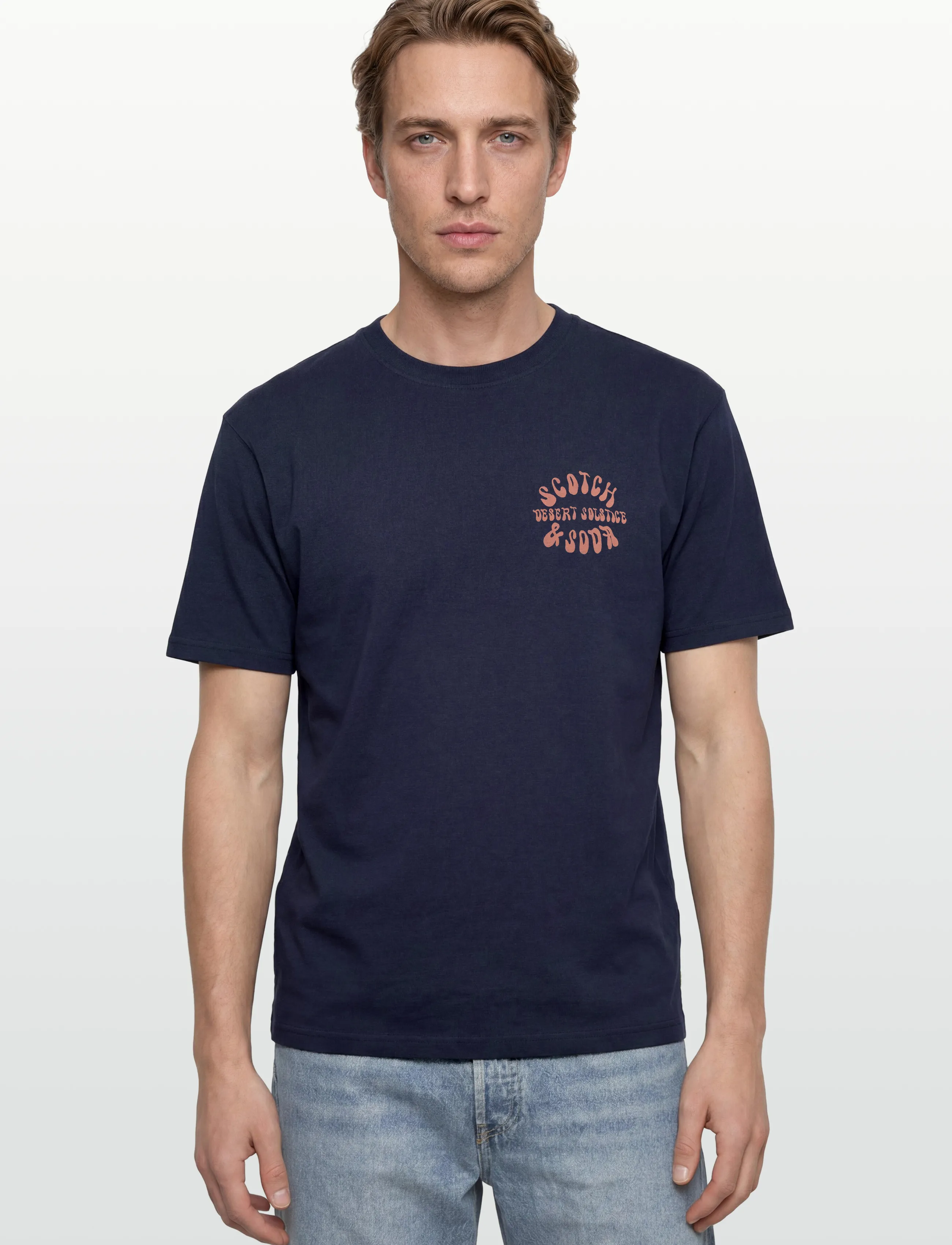 Scotch & Soda - Front And Back Artwork Relaxedfit Tshirt - short-sleeved t-shirts - pageant blue - 3