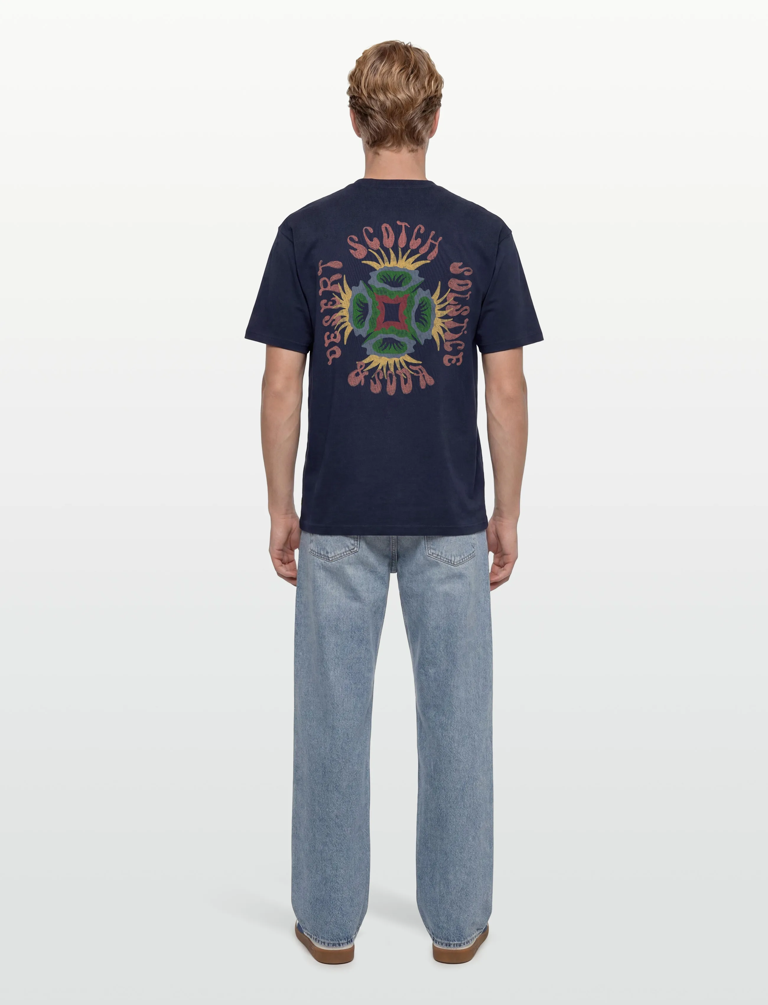 Scotch & Soda - Front And Back Artwork Relaxedfit Tshirt - short-sleeved t-shirts - pageant blue - 4