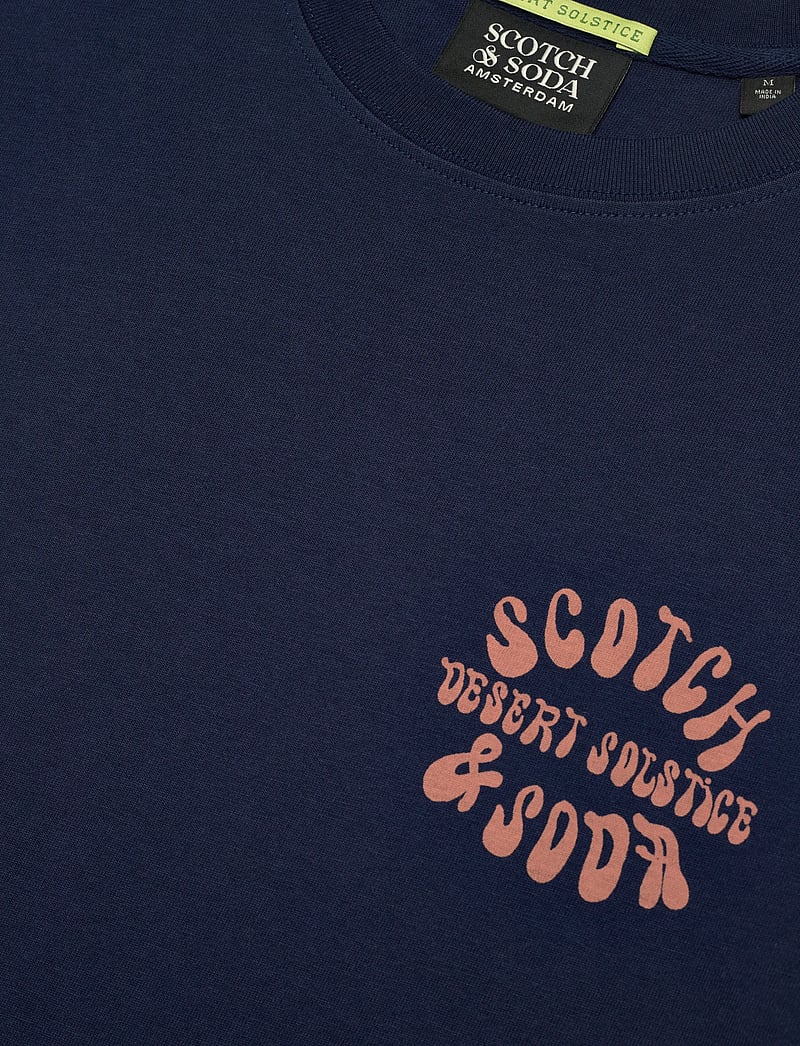 Scotch & Soda - Front And Back Artwork Relaxedfit Tshirt - kortærmede t-shirts - pageant blue - 2