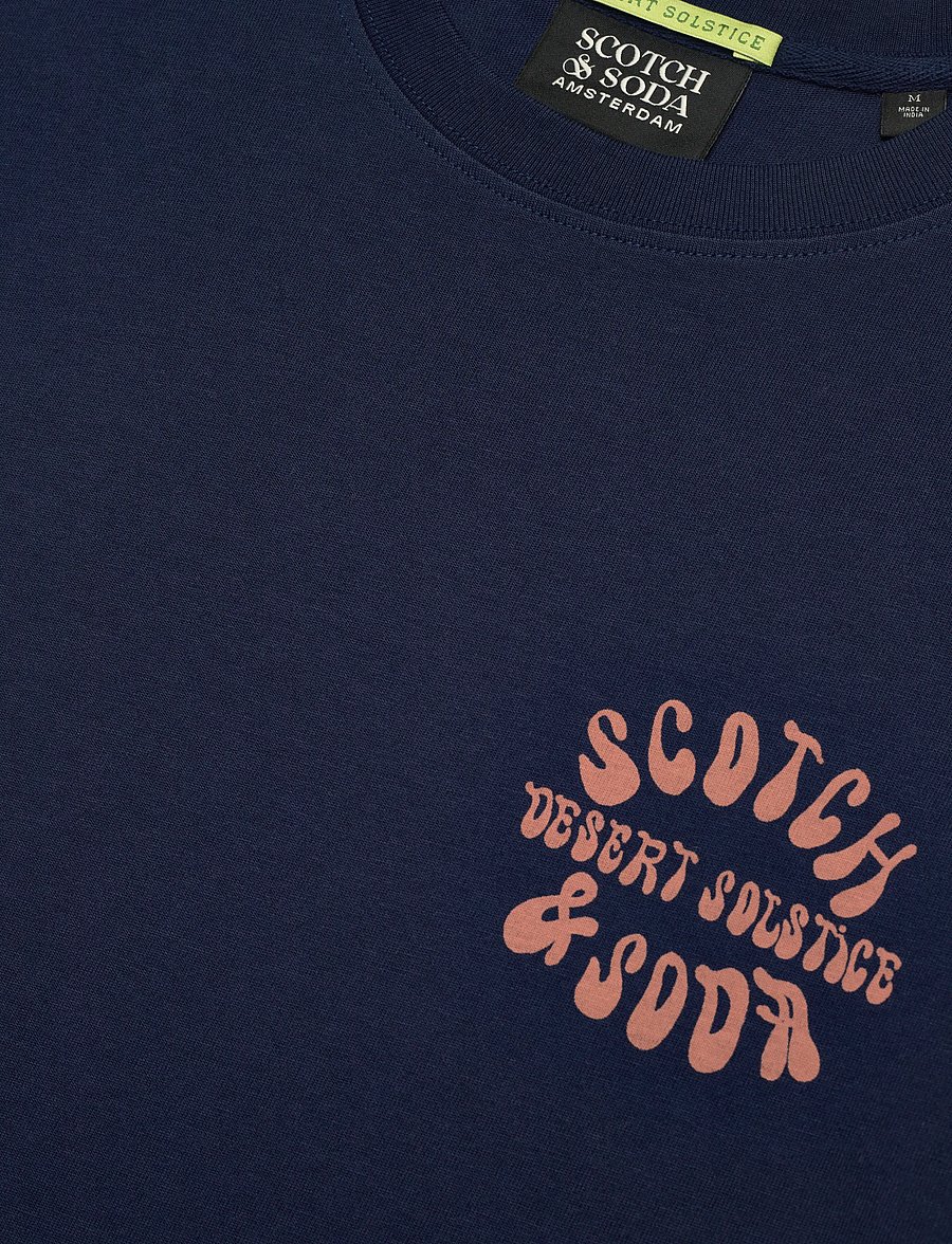 Scotch & Soda - Front And Back Artwork Relaxedfit Tshirt - kurzärmelige t-shirts - pageant blue - 5
